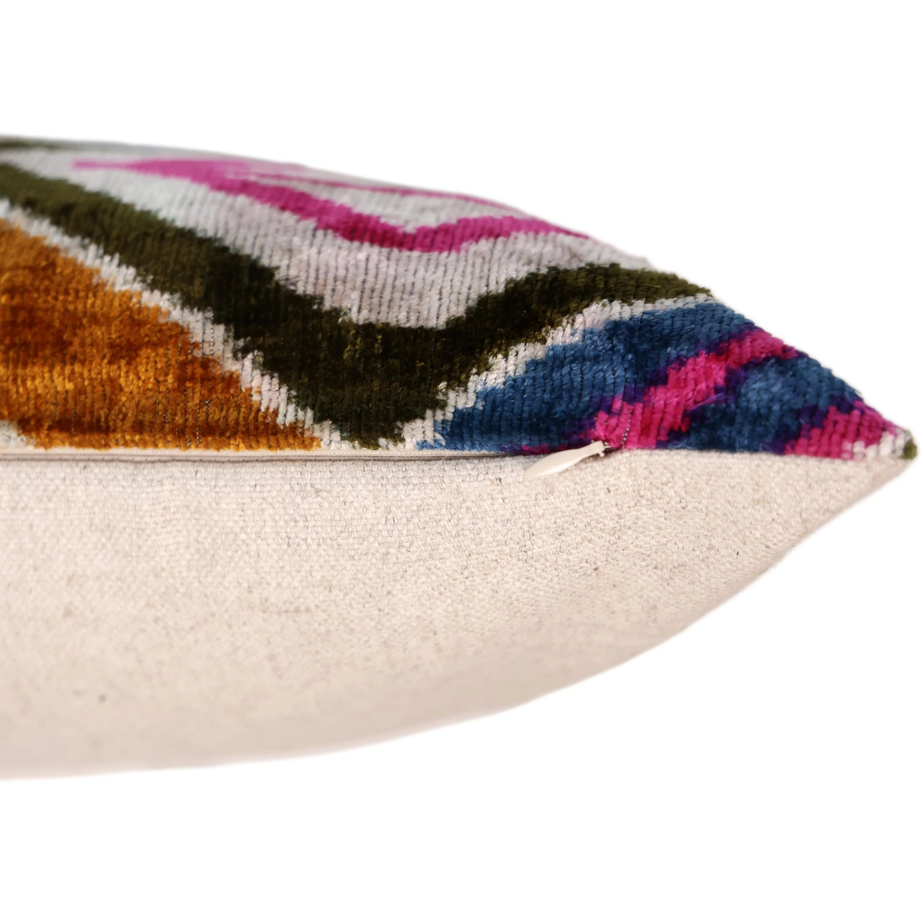 Multicolor Diamond Silk Velvet Pillow – 16x24 Handmade Luxury Cushion - Image 6