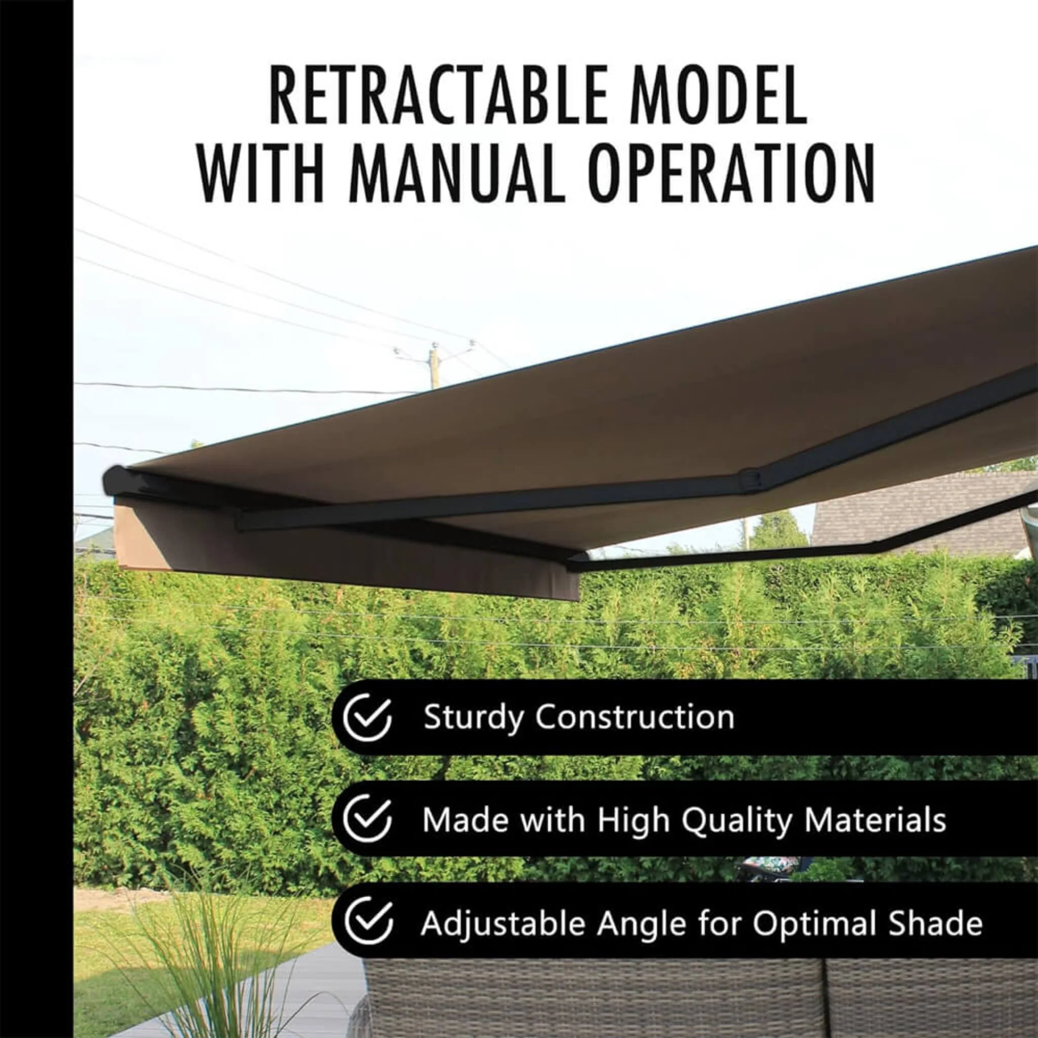 Multiple Awnings Brasilia Athena Retractable Sun Shade Awning (SAK43179) - Image 3