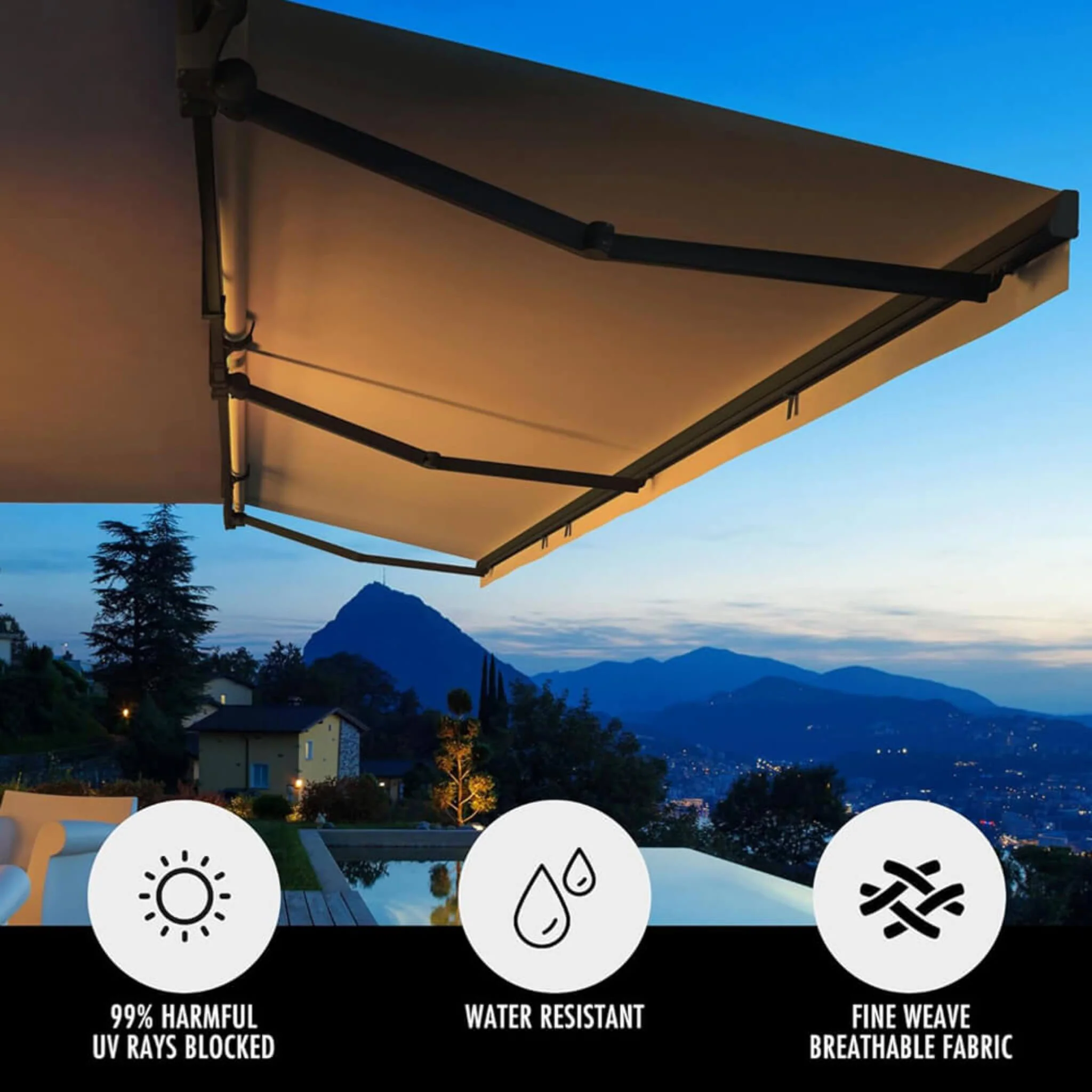 Multiple Awnings Brasilia Athena Retractable Sun Shade Awning (SAK43179) - Image 4
