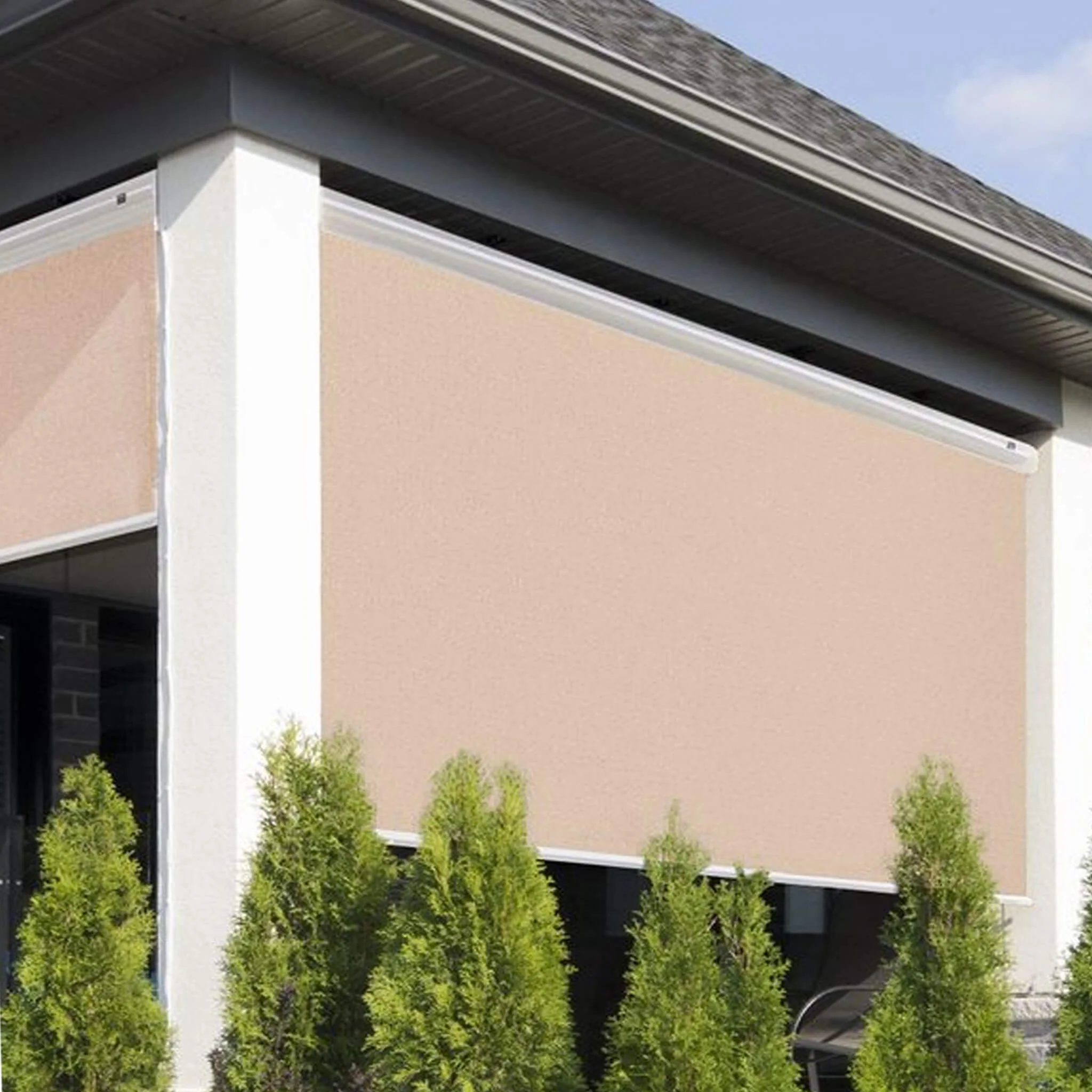 Multiple Awnings Multishade Premium Aluminum Retractable Outdoor Shade With PVC Covered Polyester Fabric (SAK59071) - Image 3