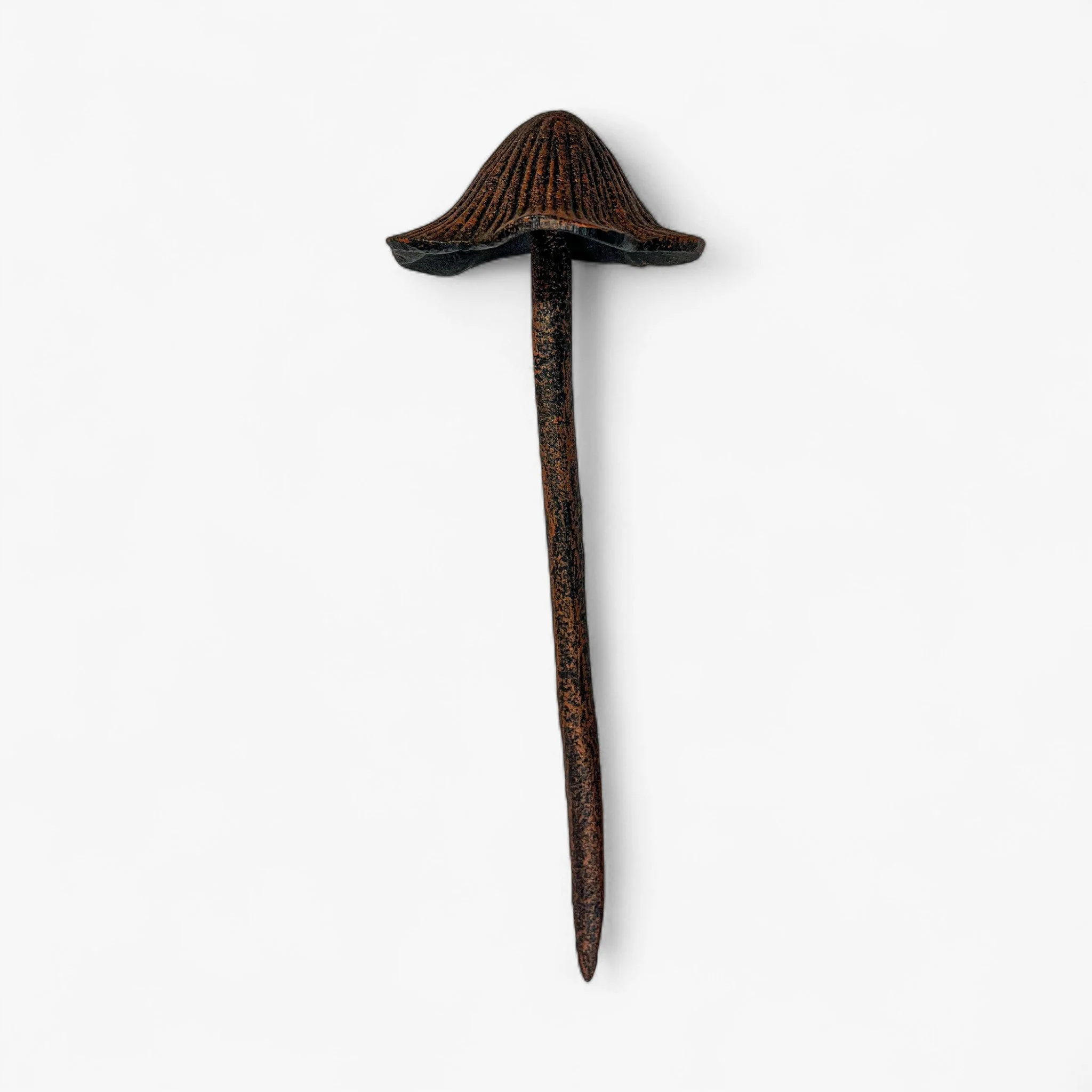 Mushroom Garden Stakes, Set of 2 Aged Copper Finish - Image 5