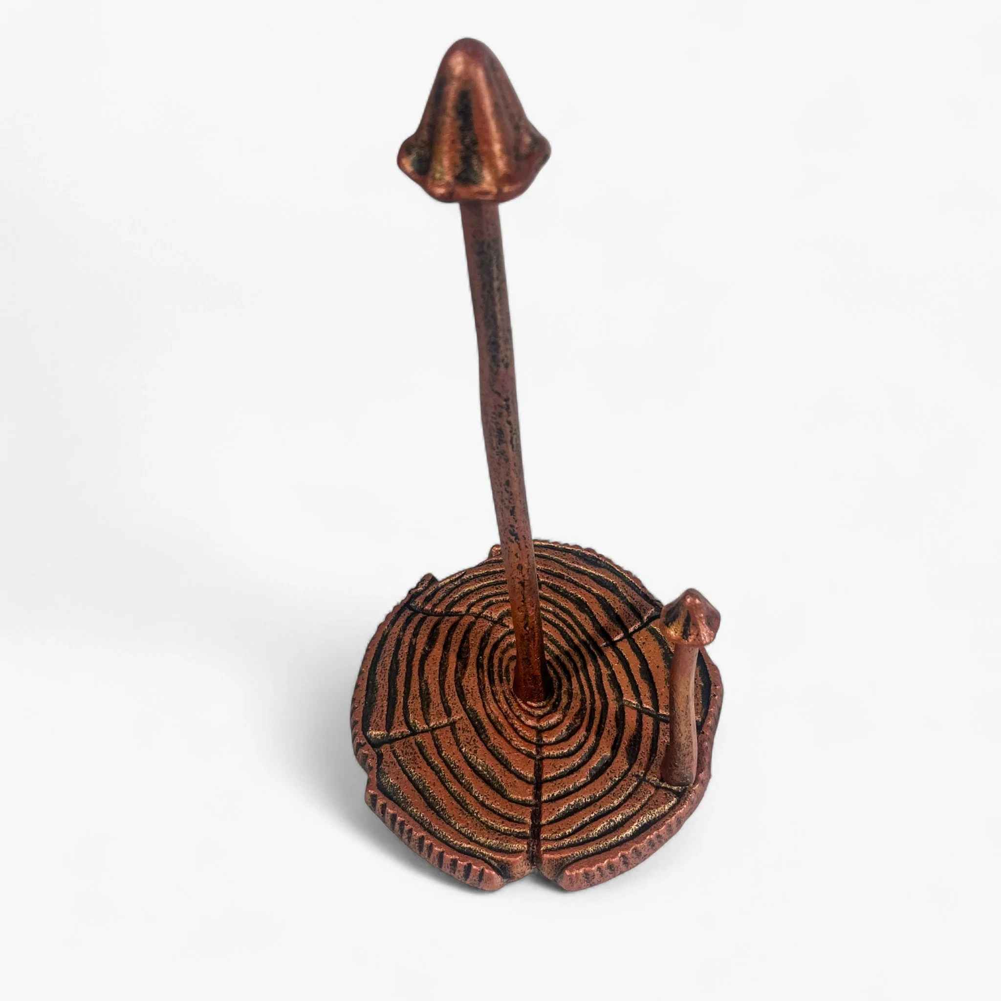 Mushroom Paper Towel Holder Rustic Cast Iron Kitchen Decor - Image 4