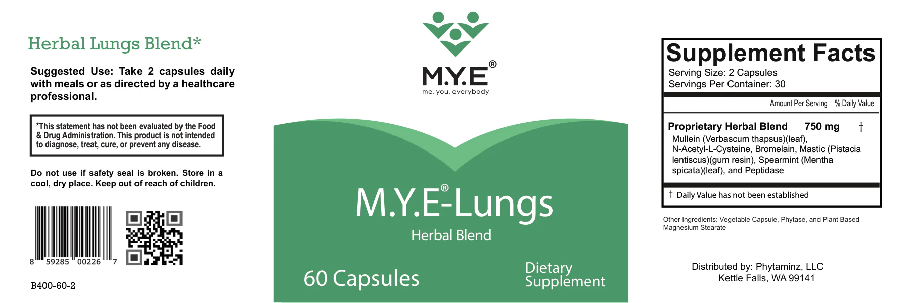 M.Y.E®-Lungs - Herbal Lung Support with Mullein Leaf and NAC - Image 2