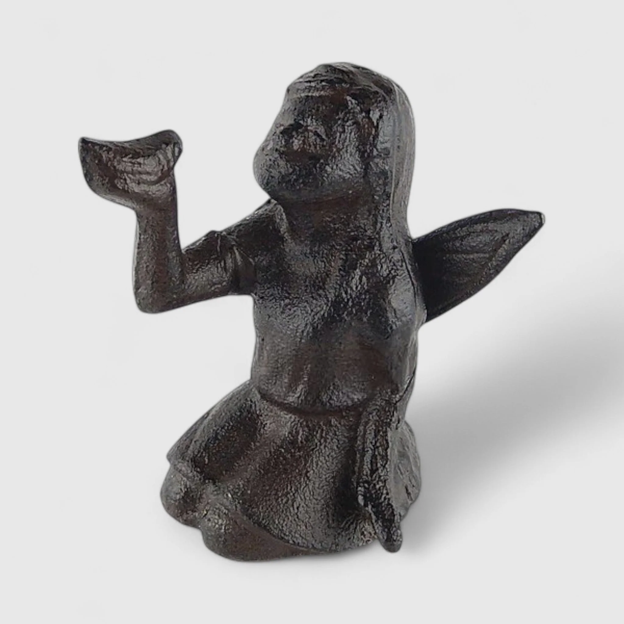 Mystical Cast Iron Garden Fairy Statue - Image 2