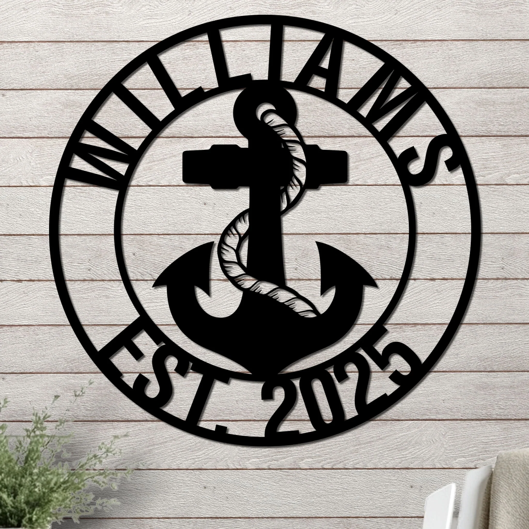 Name and Year with Anchor Design - Image 3