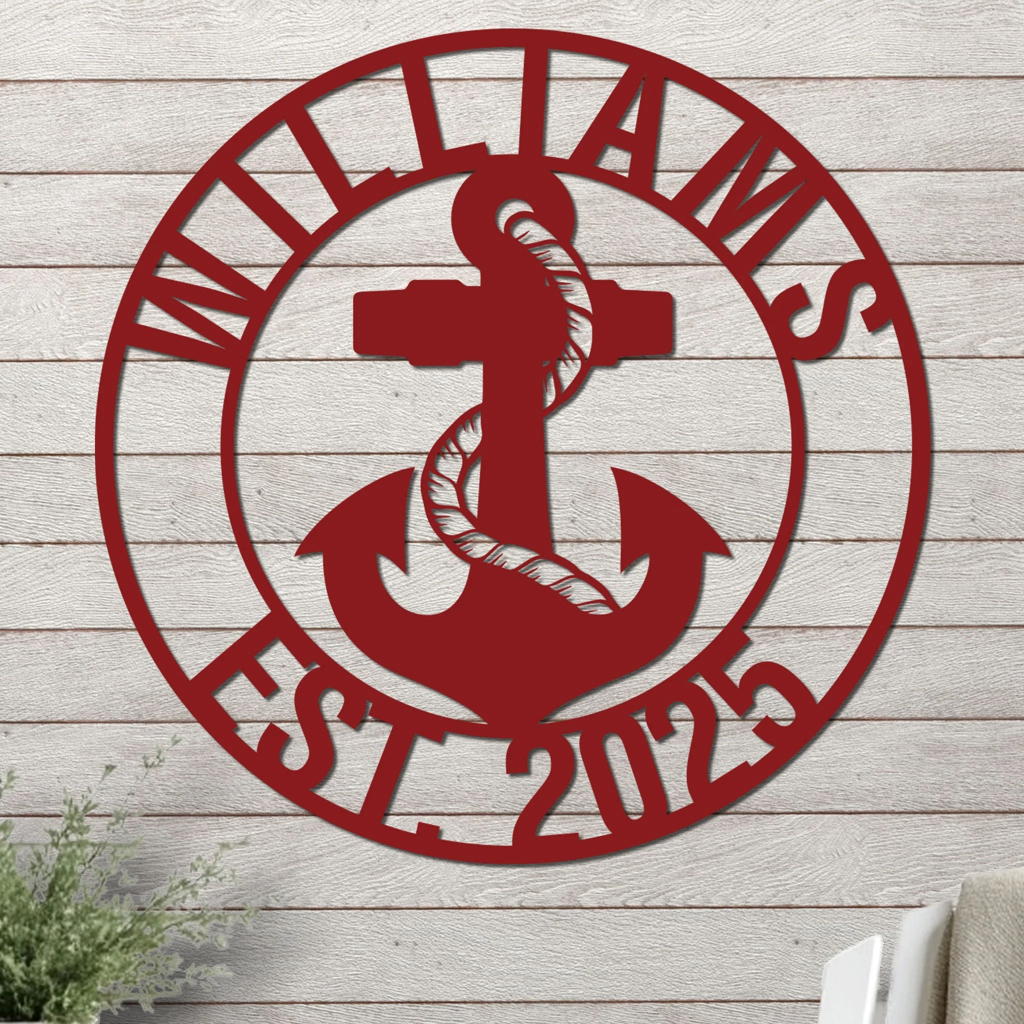 Name and Year with Anchor Design - Image 9