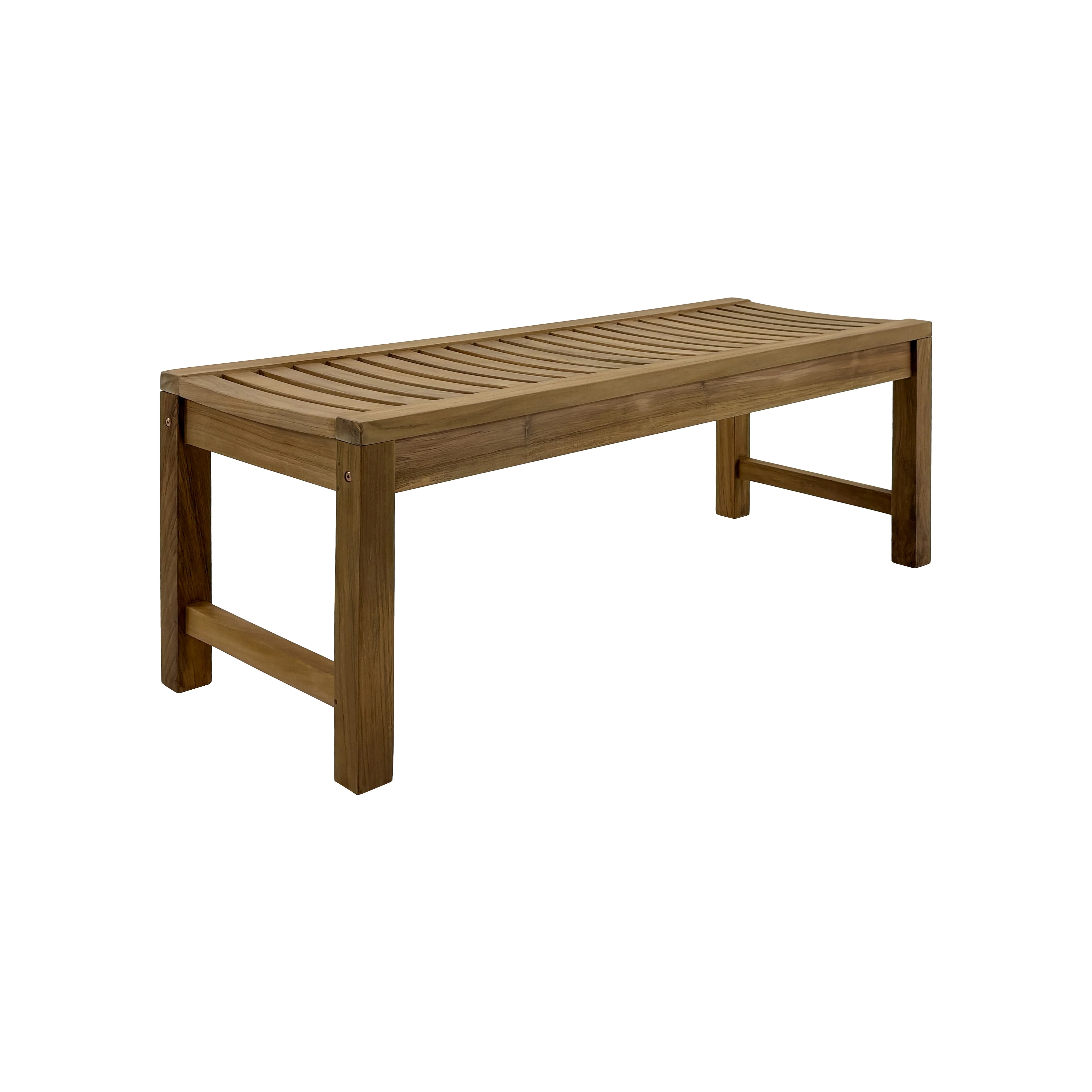 Naples Natural Teak Spa Seating Bench - 47" - Image 2