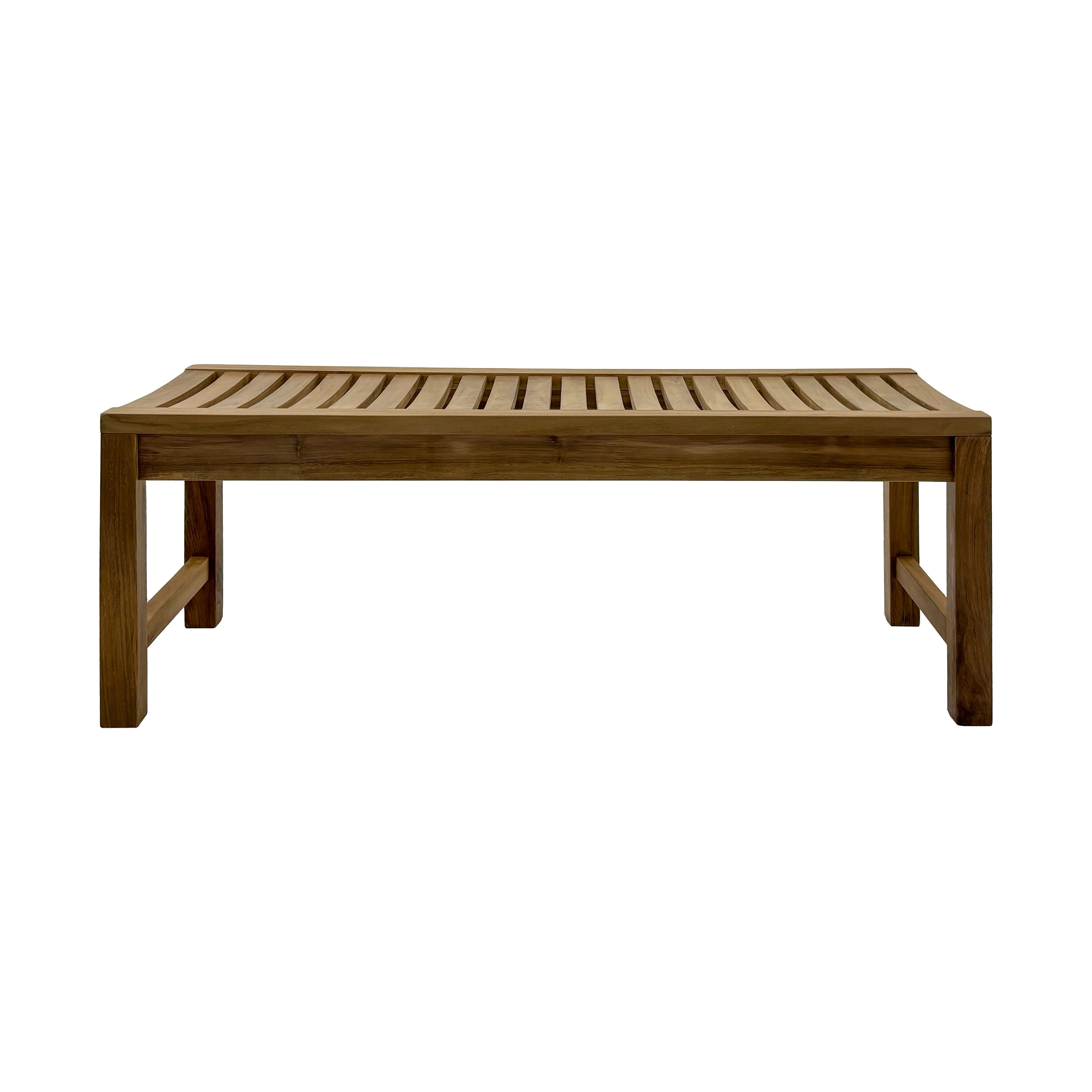 Naples Natural Teak Spa Seating Bench - 47" - Image 3