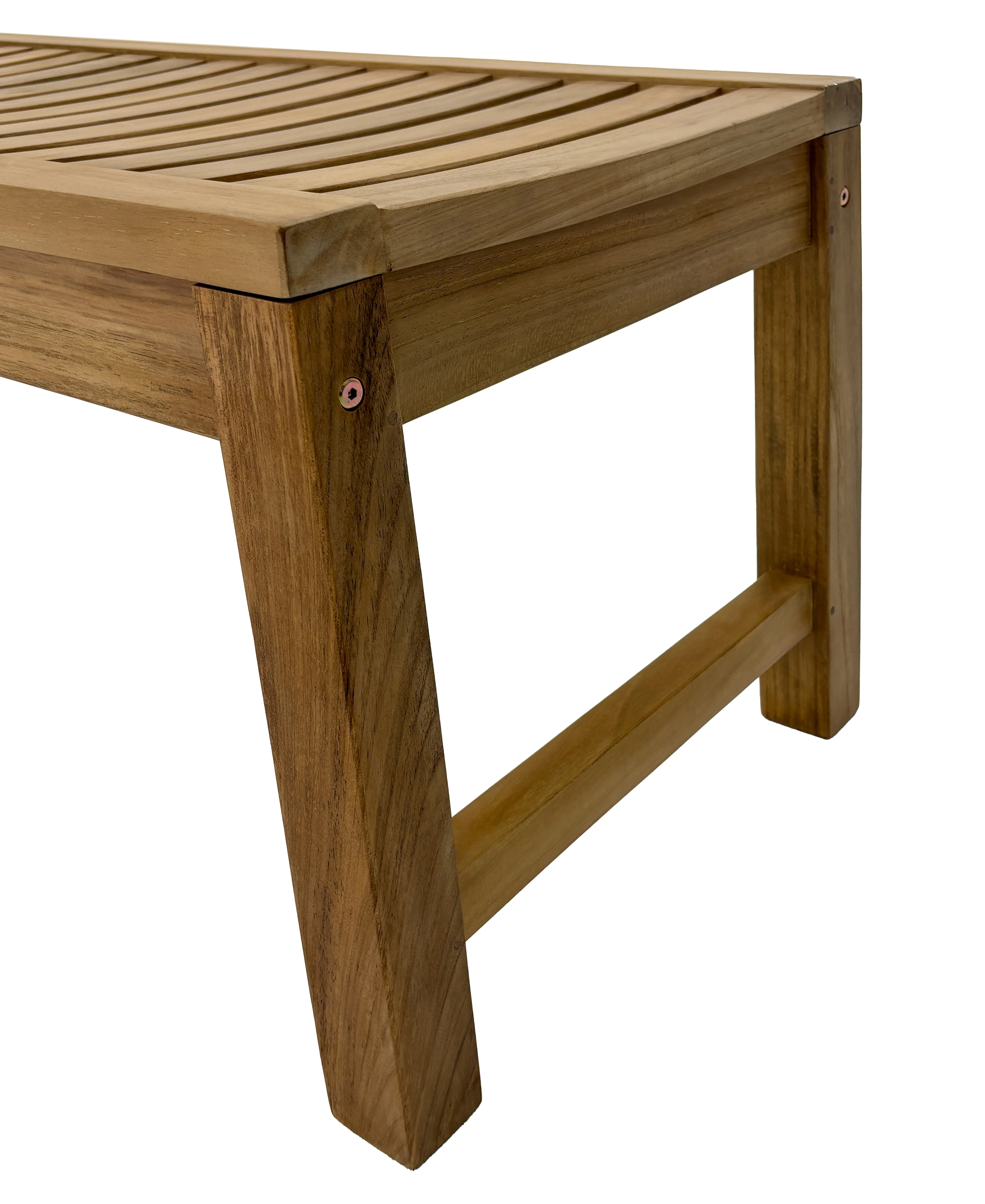 Naples Natural Teak Spa Seating Bench - 47" - Image 5