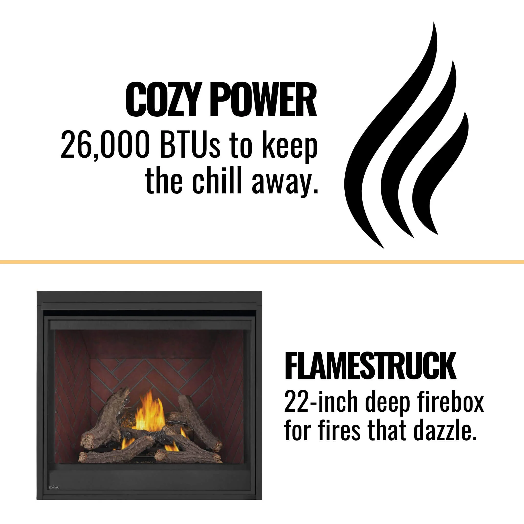 Napoleon Ascent Deep 42 Direct Vent Electronic Ignition Natural Gas Fireplace [D42NTRE] (SAK42391) - Image 9