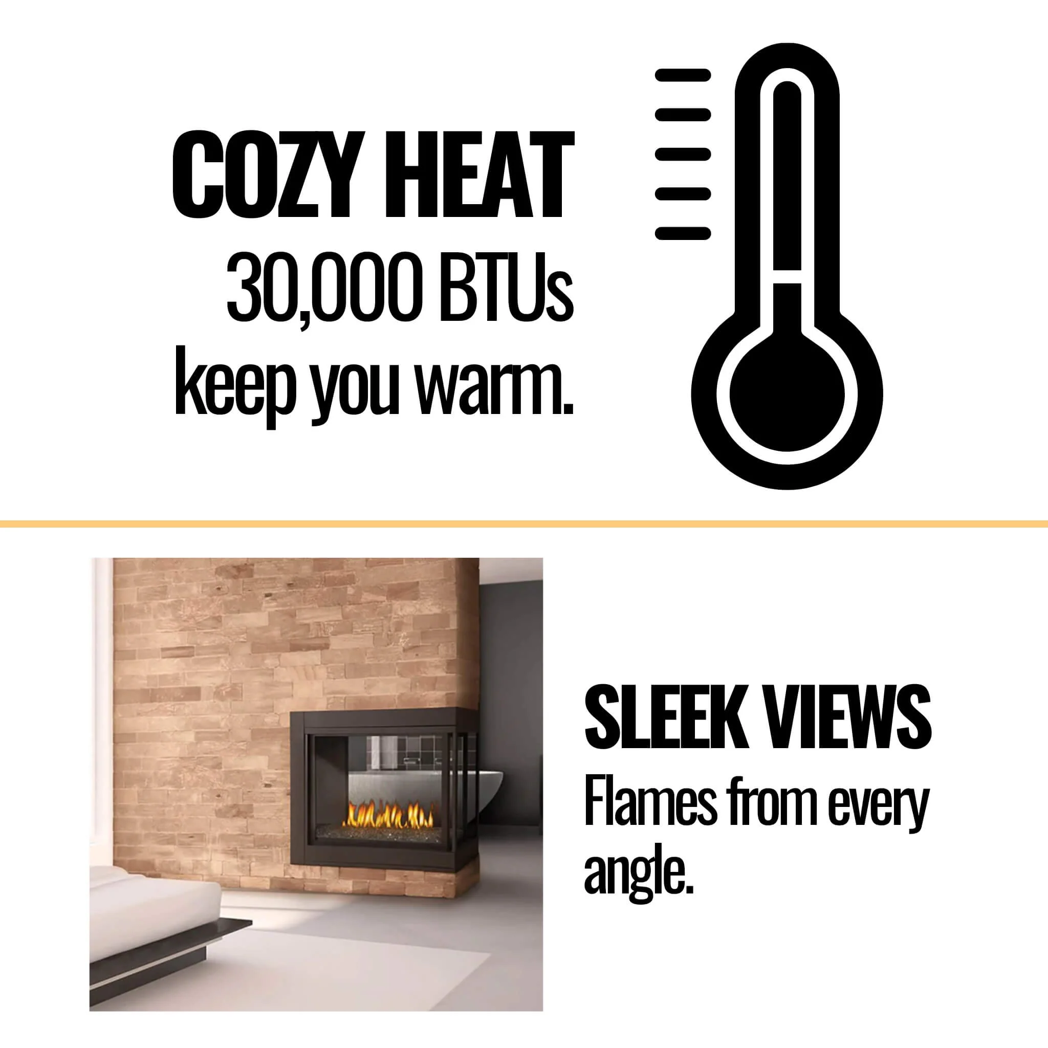 Napoleon Ascent 45-Inch Multi-View See-Through Glass Ember Bed Direct Vent Natural Gas Fireplace [BHD4STGN] (SAK72816) - Image 8