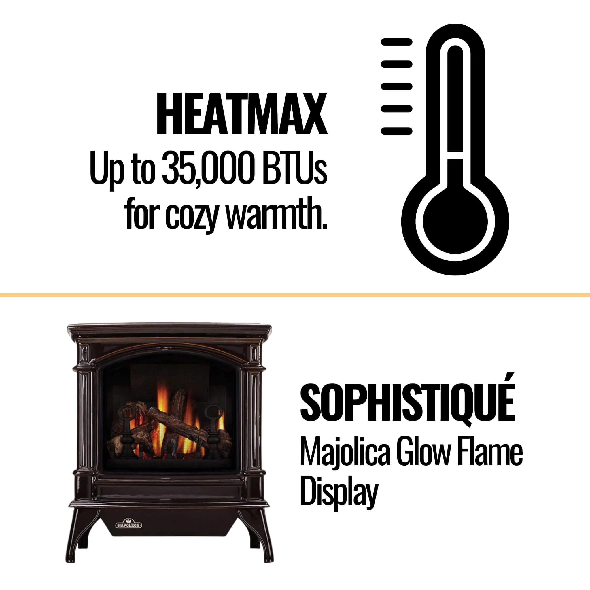 Napoleon Knightsbridge 60 Majolica Brown Natural Gas Stove With Flame And Heat Adjustment, 27" [GDS60-1NNSB] (SAK14738) - Image 7
