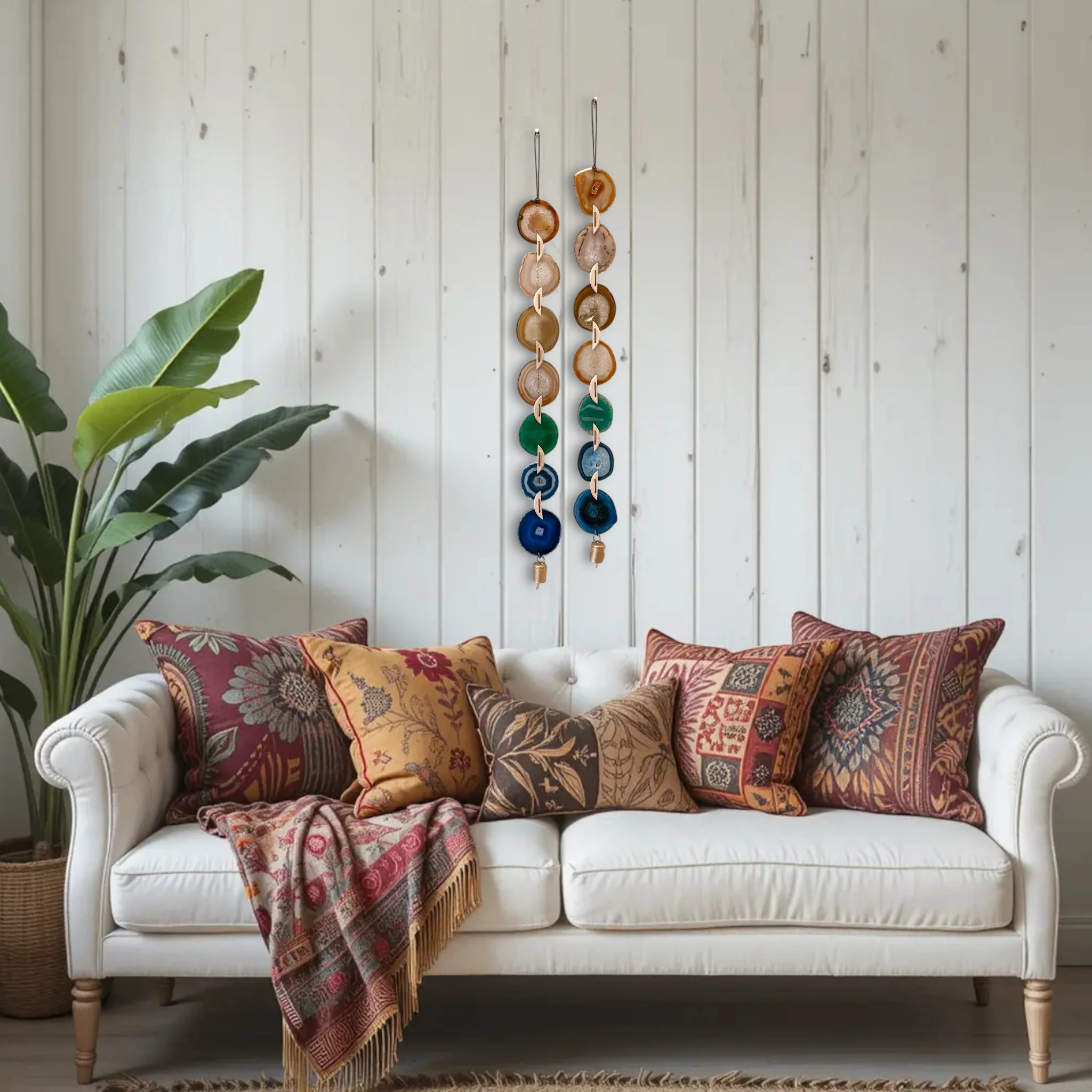 Natural Agate x Bell Garland Wall Hanging - Image 5