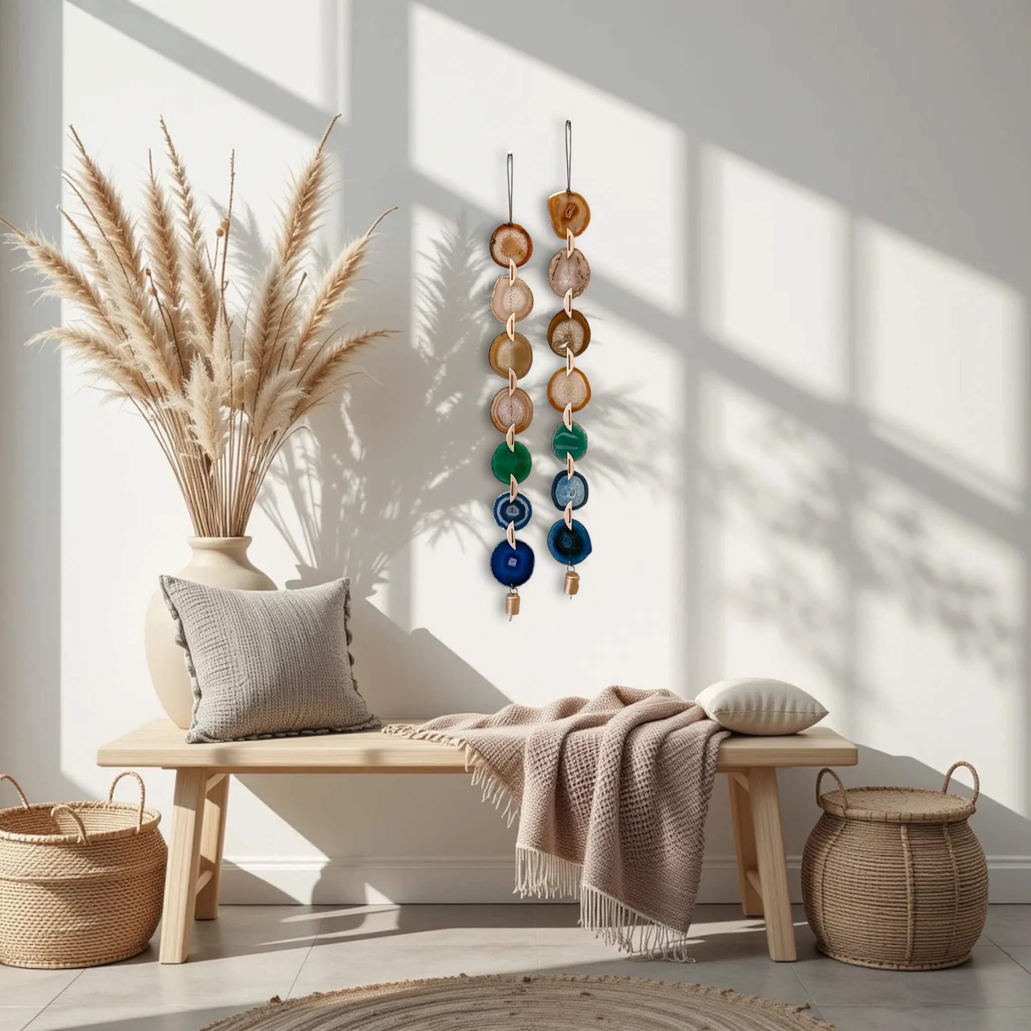 Natural Agate x Bell Garland Wall Hanging - Image 6