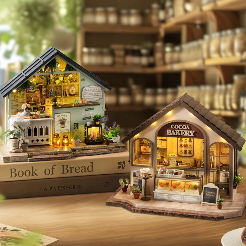 Natural Store Dollhouse Kit - Miniature Wizardi Roombox Kit with LED Light F07M51-58-DA-006-A - Image 4