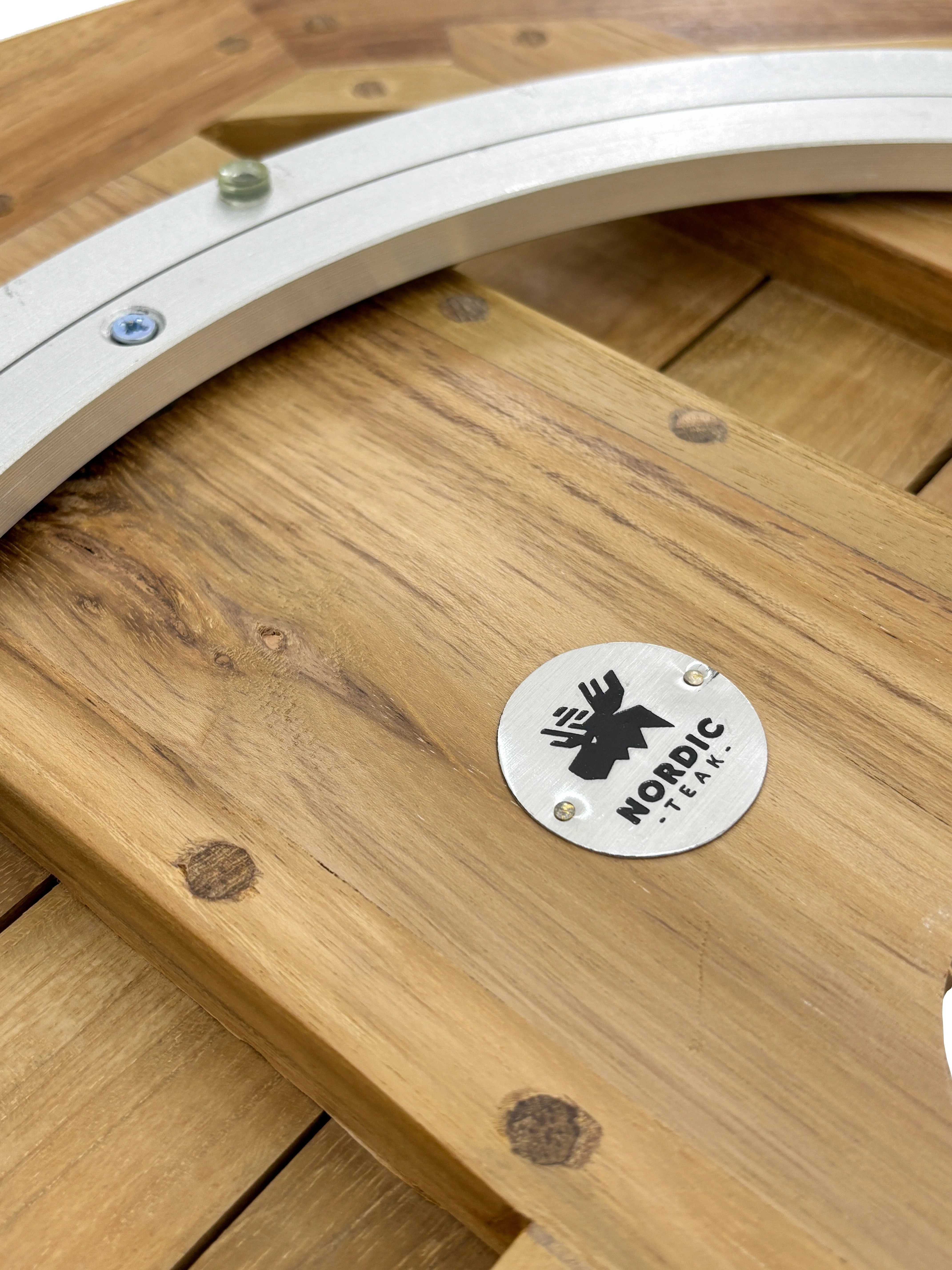 Natural Teak Lazy Susan - 24" - Image 5