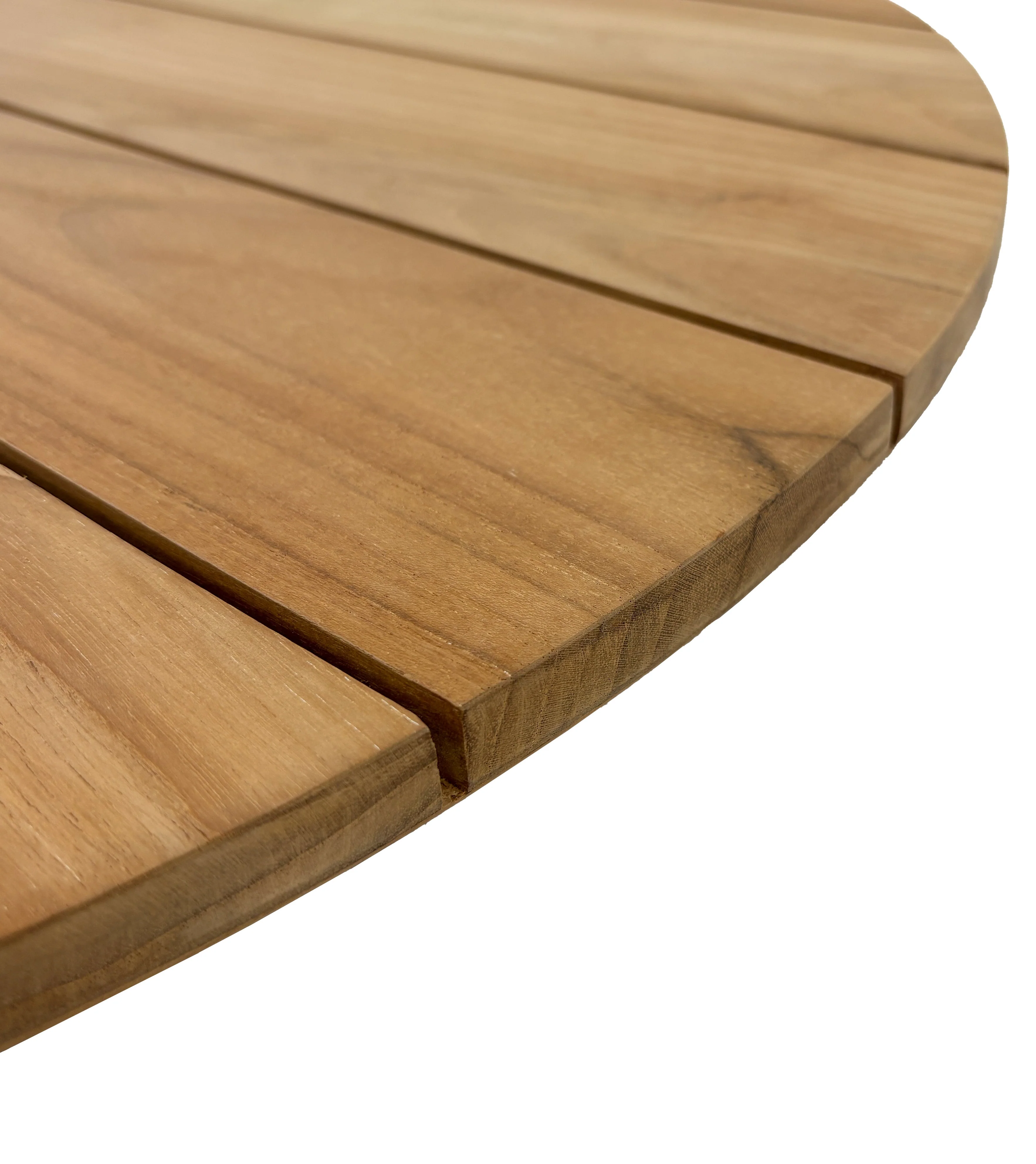 Natural Teak Slatted Lazy Susan 31" - Image 5