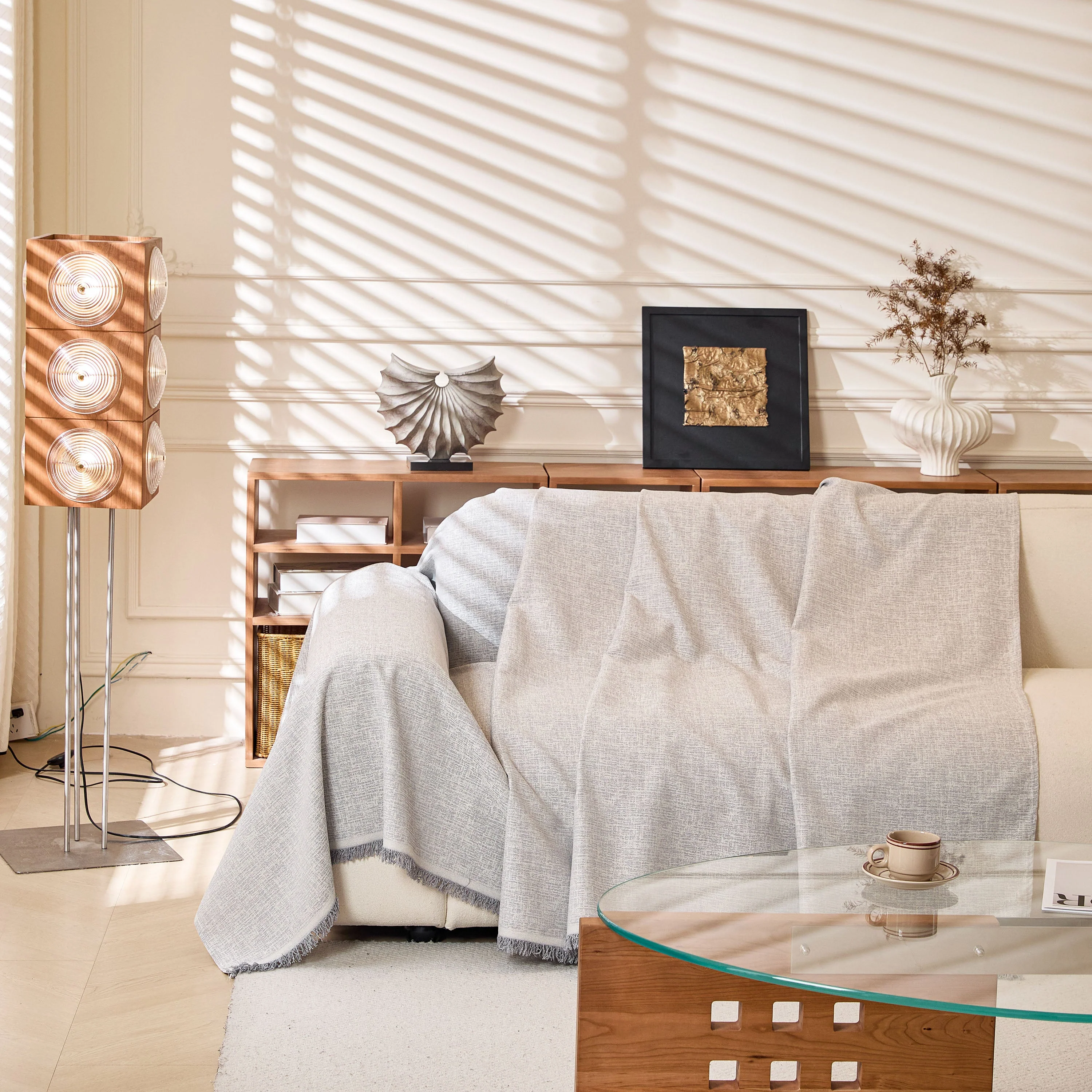 Natural Textured Linen Couch Cover, Breathable & Hypoallergenic Furniture Protector - Image 67