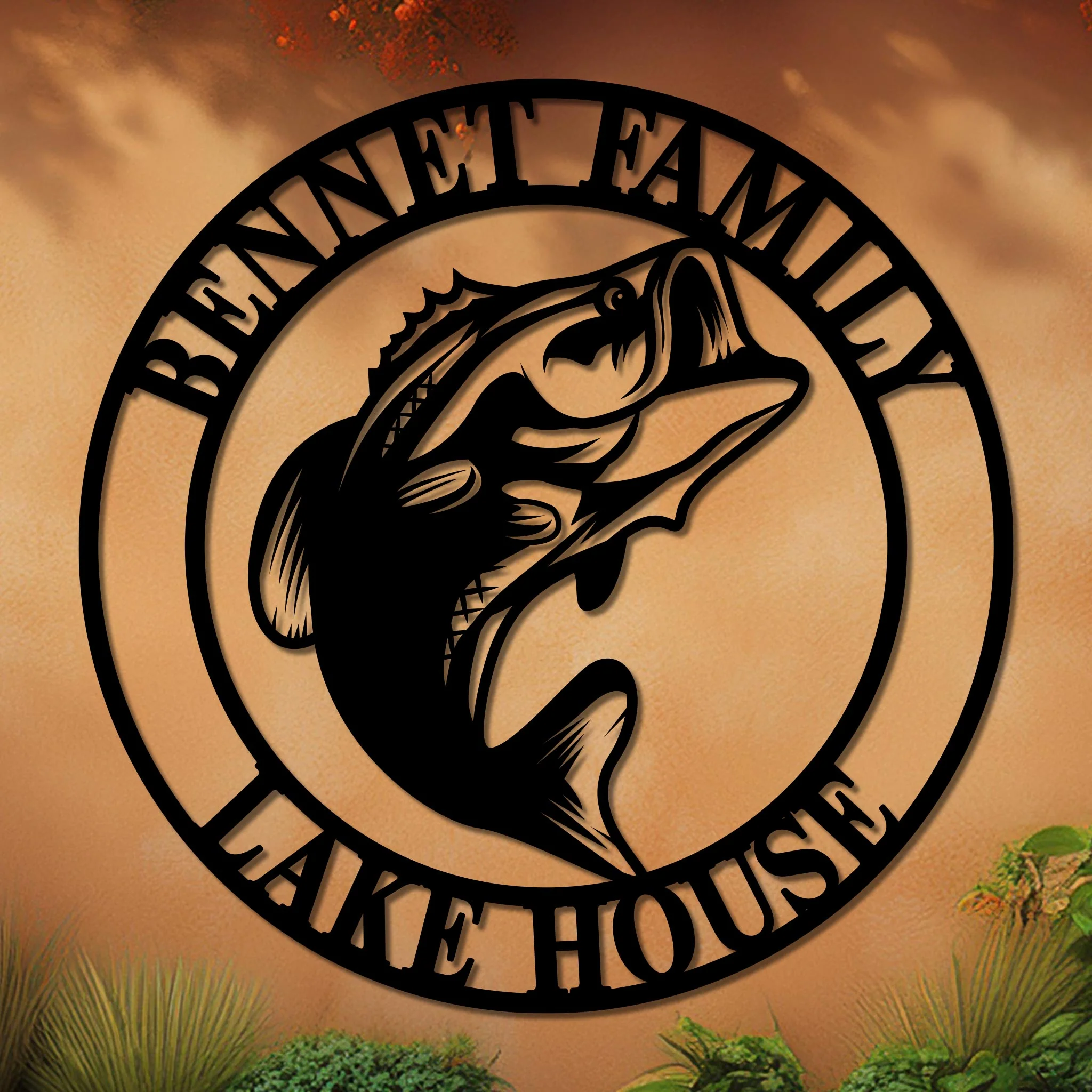 Nautical Bass Family Established Sign - Image 8