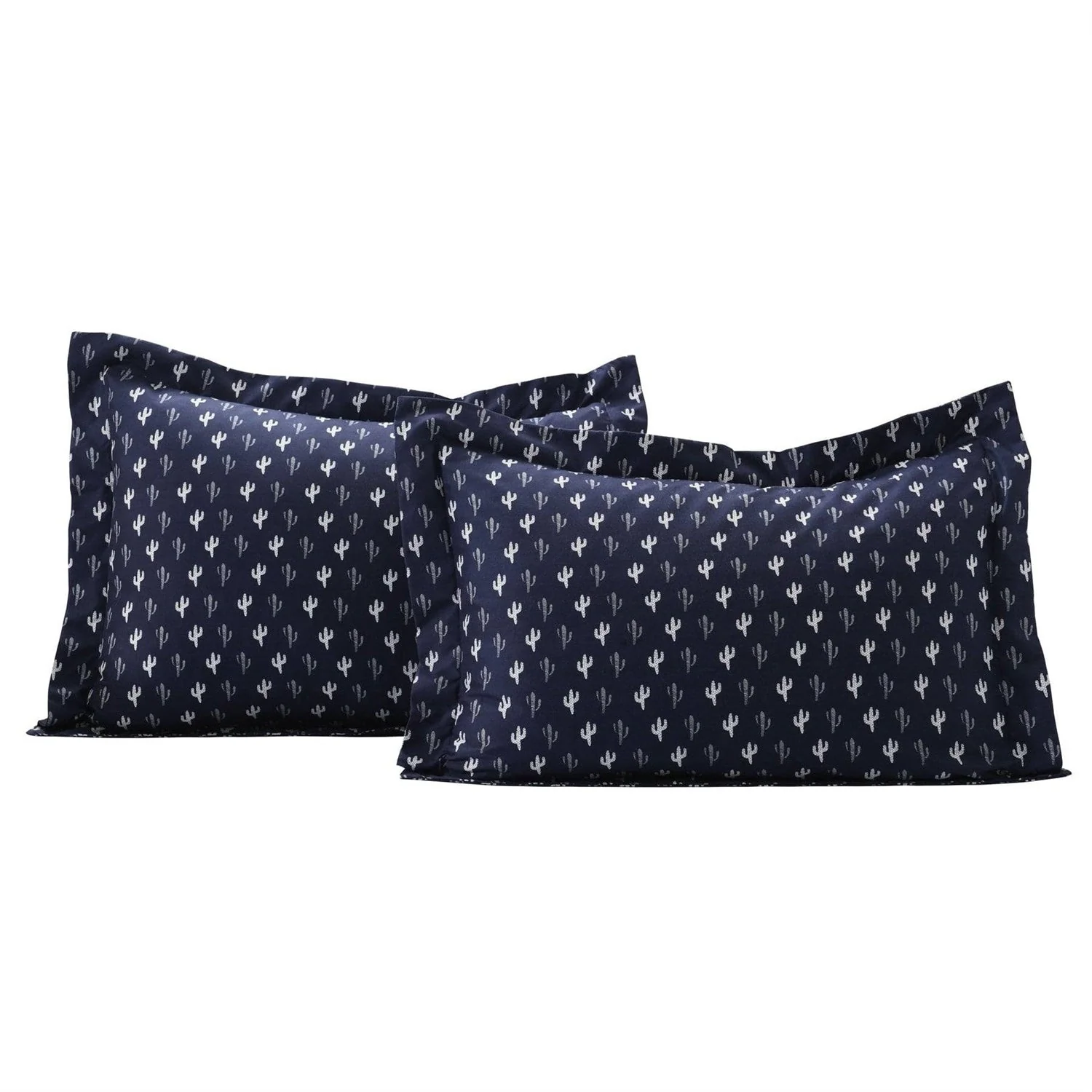 Navy White Stripes Llama Cactus Southwest 6 Piece Lightweight Daybed Cover Set - Image 4