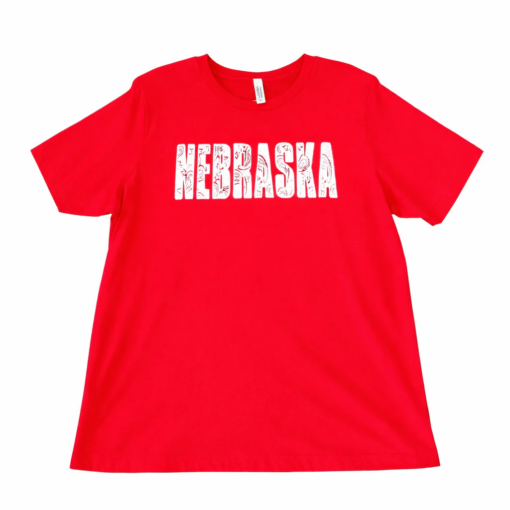 Nebraska Bandana Print T-Shirt | Multiple Designs | Small Town Famous - Image 2