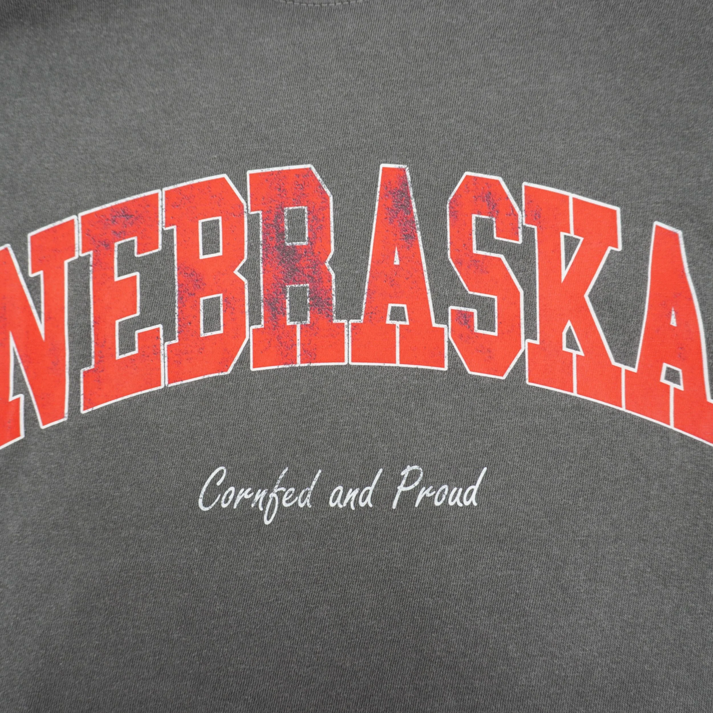 Nebraska Cornfed & Proud Crop Top T-Shirt | Multiple Sizes | Gray | Pretty & Fabulous - Image 6