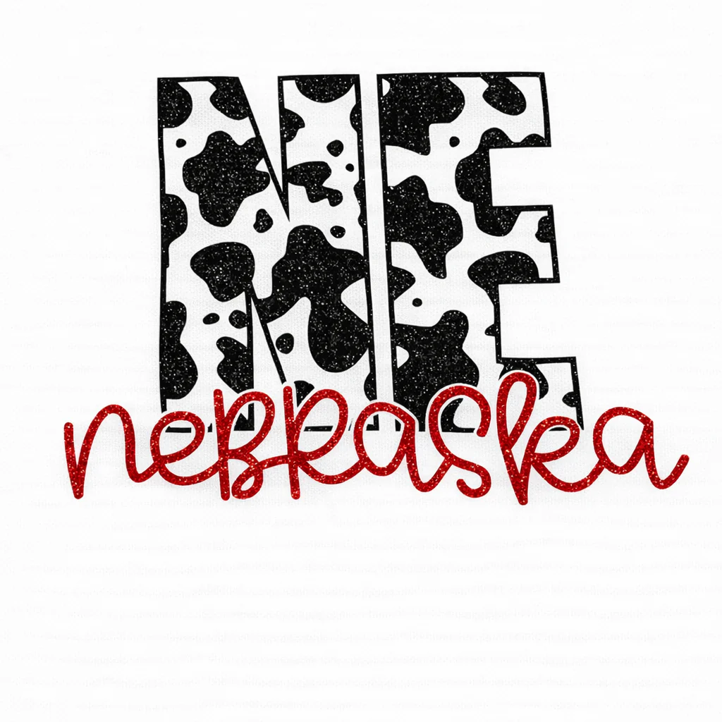 Nebraska Cowprint Crewneck | Multiple Sizes | Nature Finds & Designs - Image 2