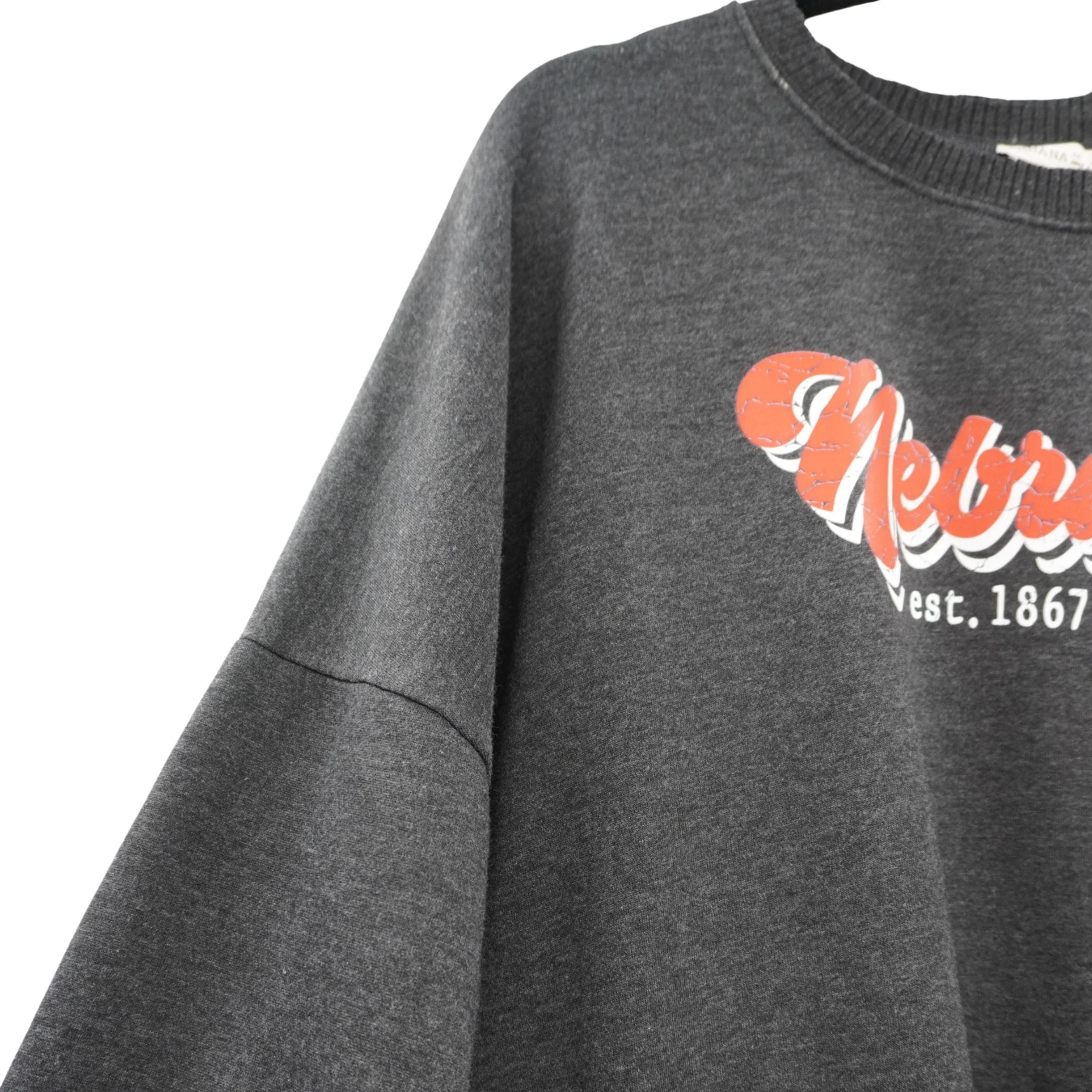 Nebraska Est. 1867 Crewneck Sweatshirt | Black | Pretty & Fabulous - Image 2