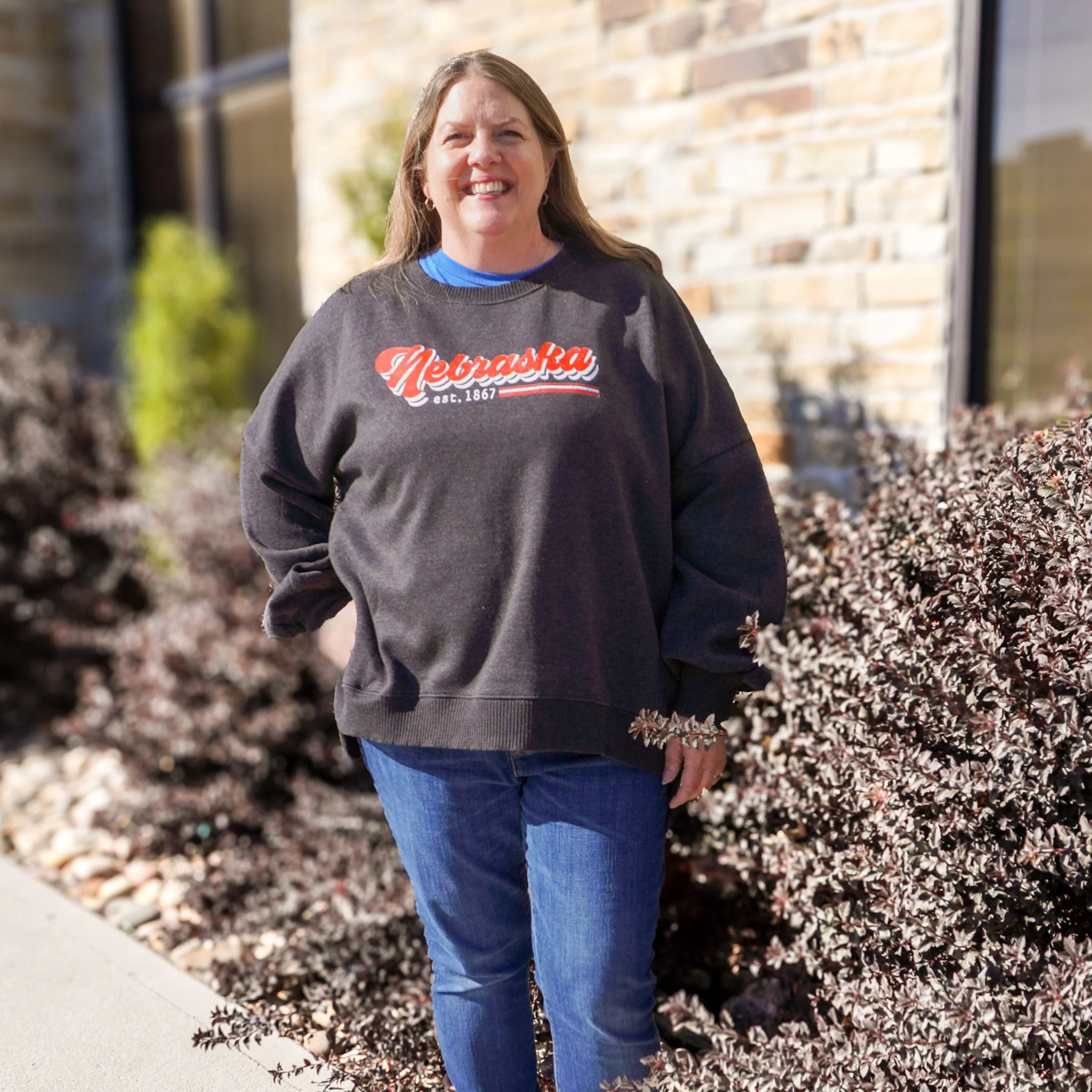 Nebraska Est. 1867 Crewneck Sweatshirt | Black | Pretty & Fabulous - Image 5