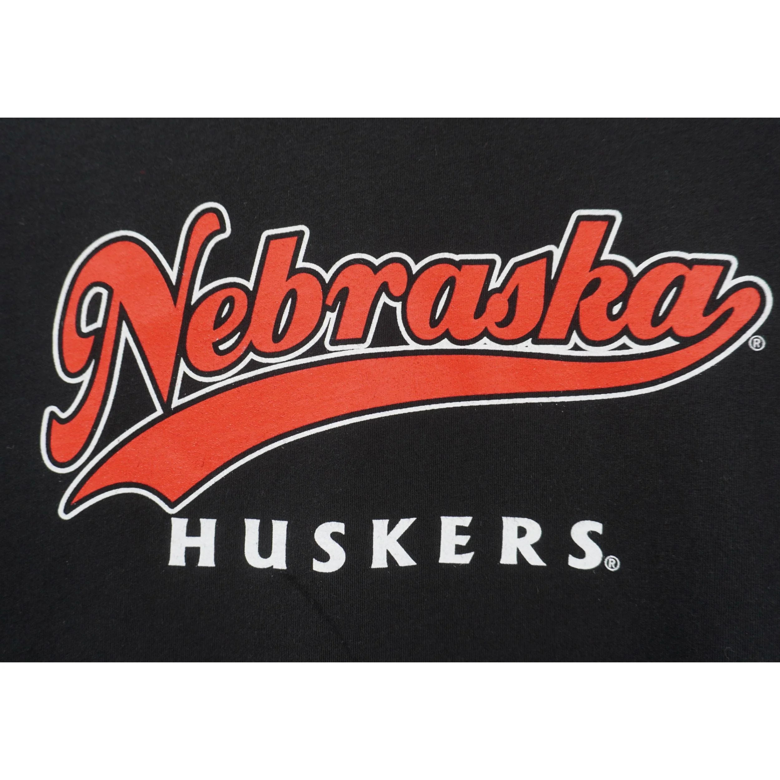 Nebraska Huskers Long Sleeve V-Neck Women's T-Shirt | Black | Multiple Sizes | Lou's Sporting Goods | 25N19LLSVT - Image 3