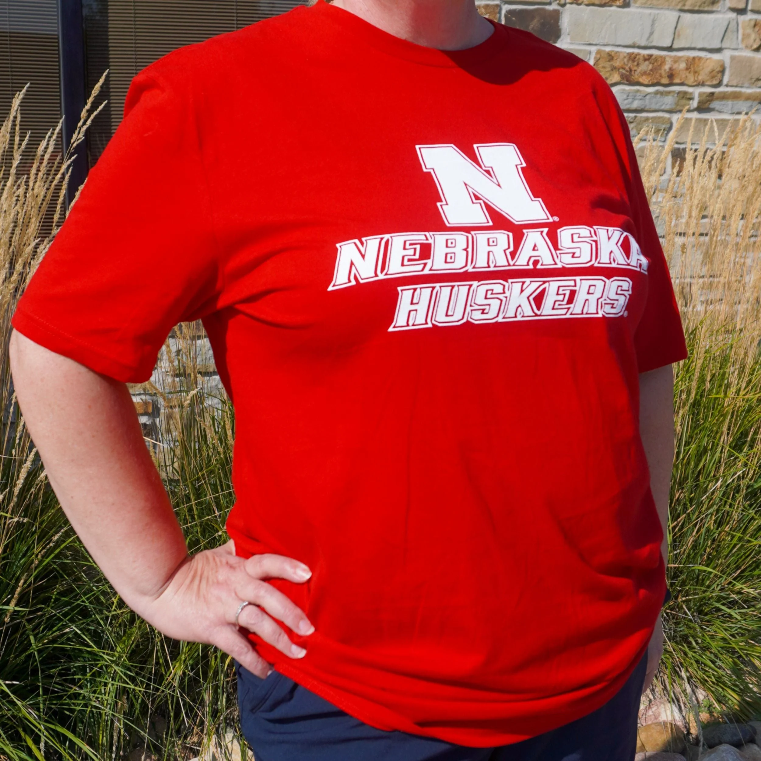 Nebraska Huskers N Unisex T-Shirt | Red | Multiple Sizes | Lou's Sporting Goods | 25N6DT104 - Image 4