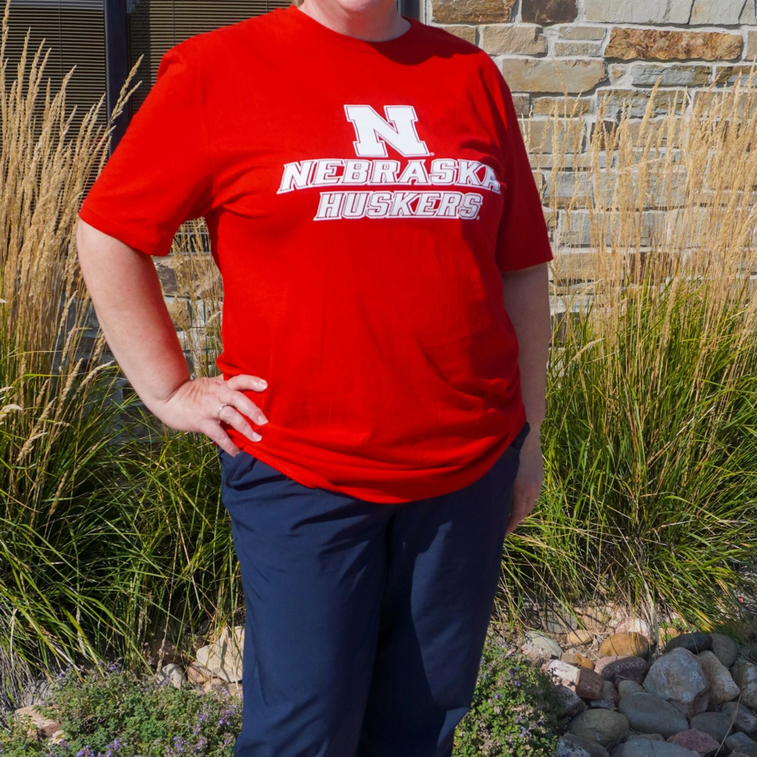 Nebraska Huskers N Unisex T-Shirt | Red | Multiple Sizes | Lou's Sporting Goods | 25N6DT104 - Image 5