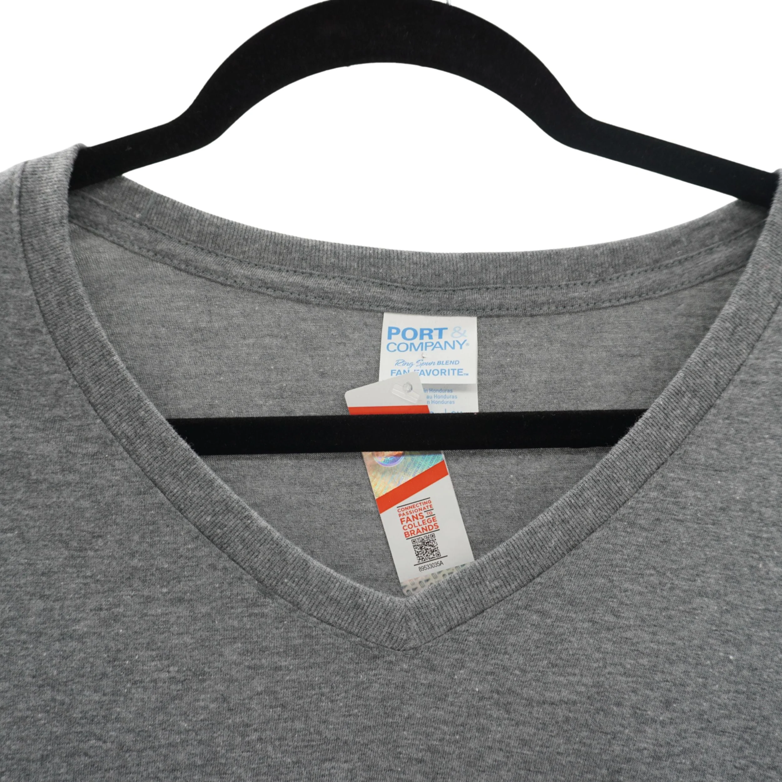 Nebraska Huskers Women's V-Neck T-Shirt | Gray | Multiple Sizes | Lou's Sporting Goods | 25N19LPC455V - Image 3