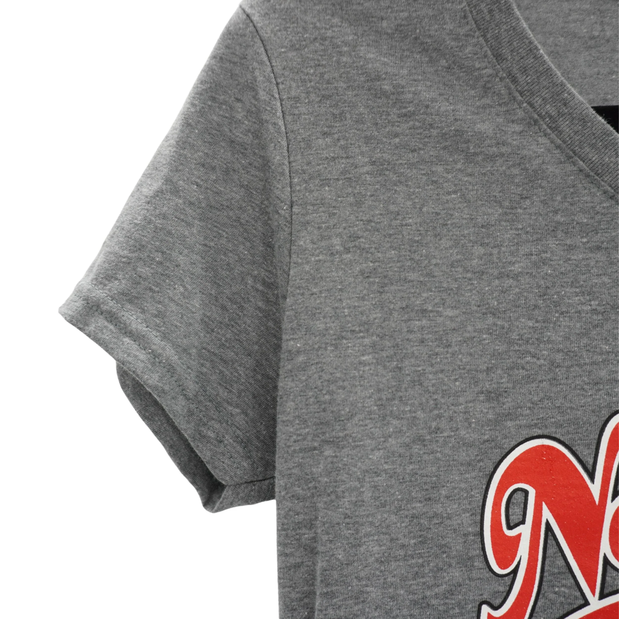 Nebraska Huskers Women's V-Neck T-Shirt | Gray | Multiple Sizes | Lou's Sporting Goods | 25N19LPC455V - Image 4