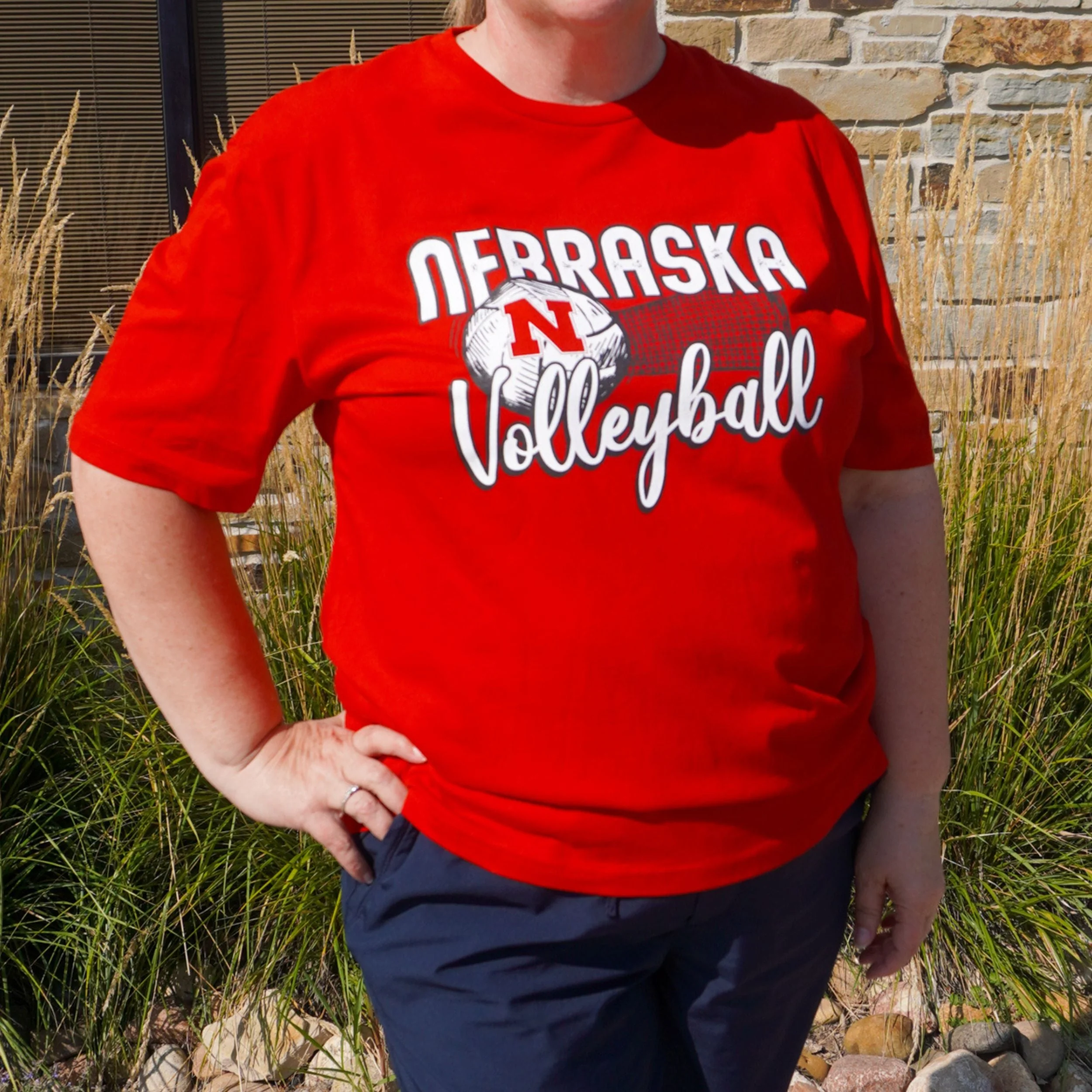 Nebraska Volleyball Women's T-Shirt | Red | Multiple Sizes | Lou's Sporting Goods | 25N15DM104L - Image 4