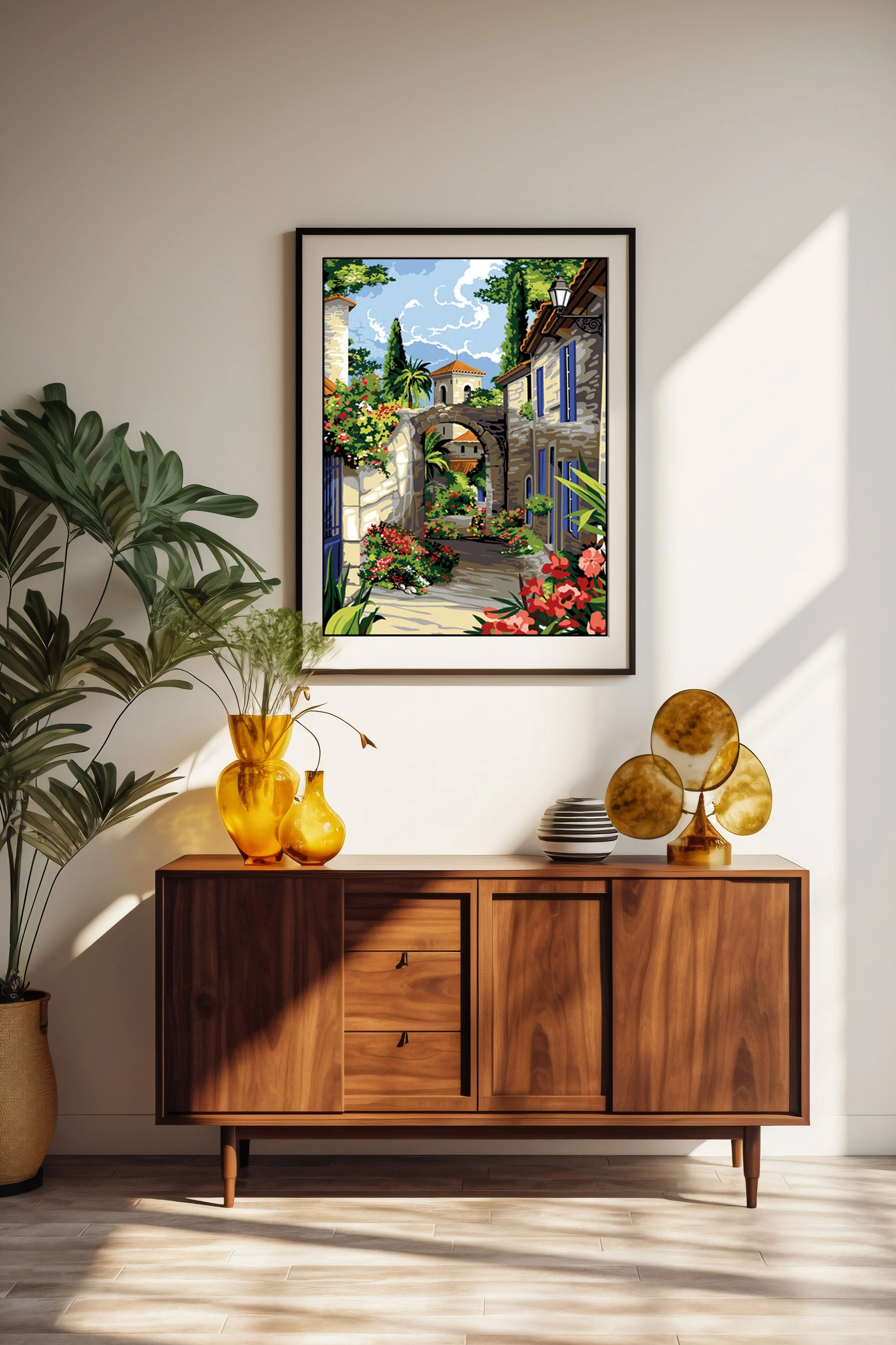 Needlepoint canvas for halfstitch without yarn Canvas Provencal Corridor SE929.572 Seg De Paris Printed Tapestry Canvas - Image 2