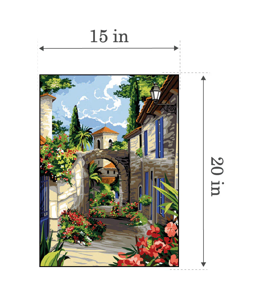 Needlepoint canvas for halfstitch without yarn Canvas Provencal Corridor SE929.572 Seg De Paris Printed Tapestry Canvas - Image 3