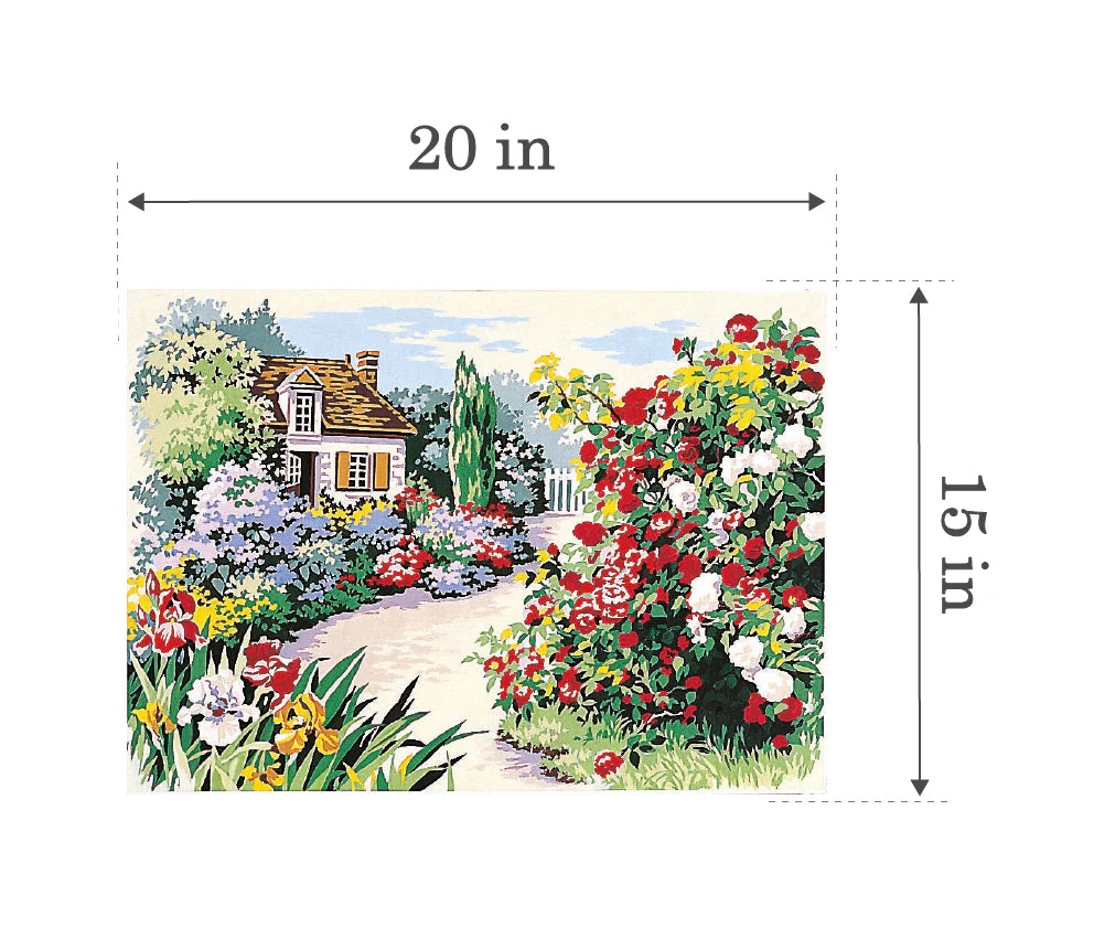 Needlepoint canvas for halfstitch without yarn Canvas Rose SE929.287 Seg De Paris Printed Tapestry Canvas - Image 3