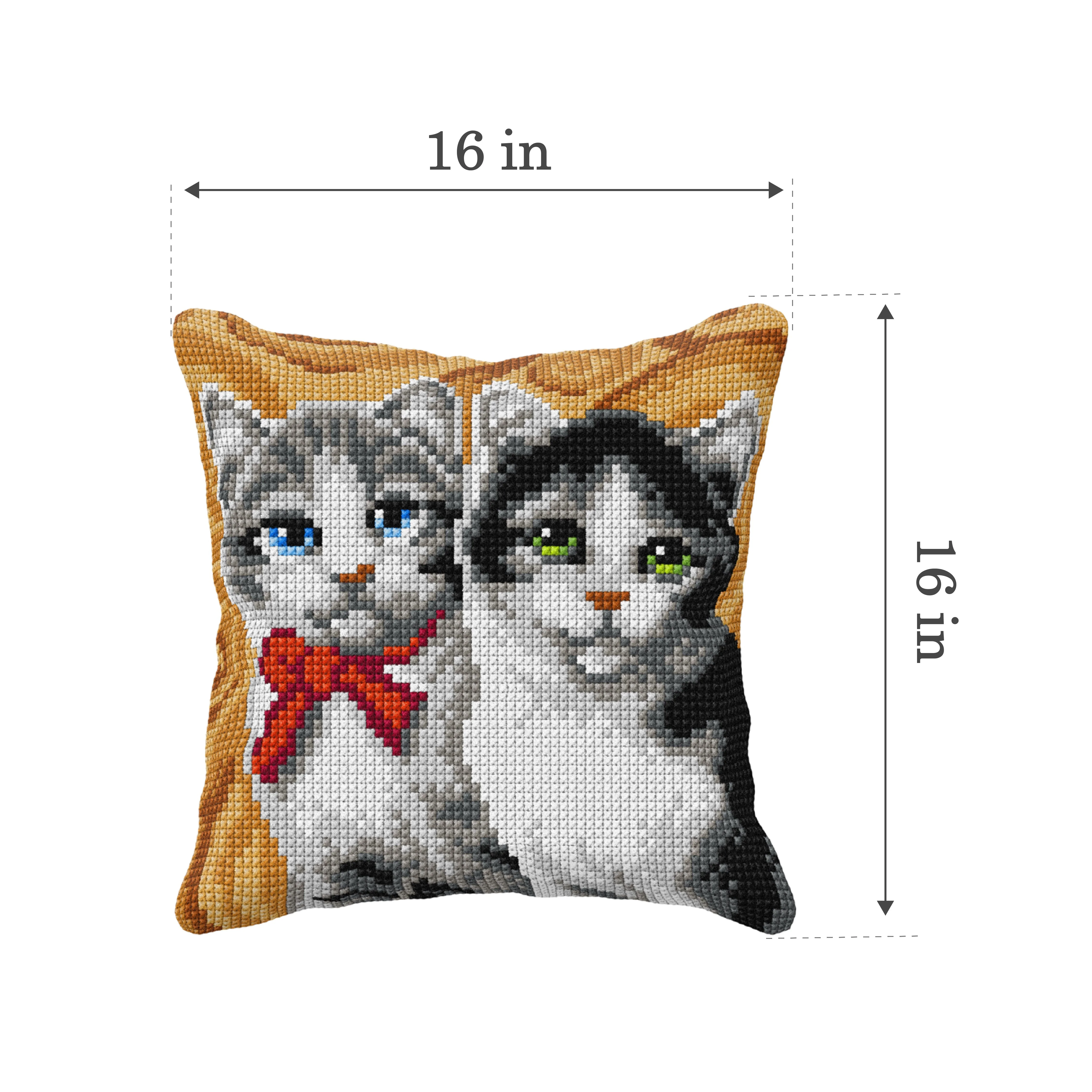 Needlepoint Cushion. Cross stitch kit  "Cats" 99053 - Image 2