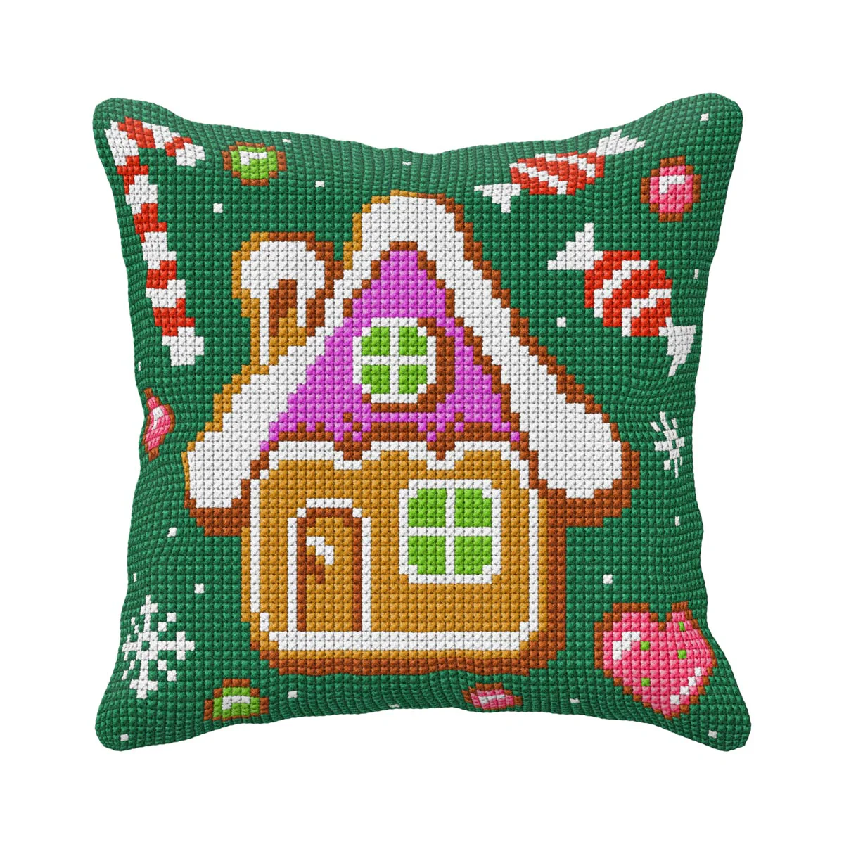 Needlepoint Cushion. Cross stitch kit "Gingerbread house" 99114