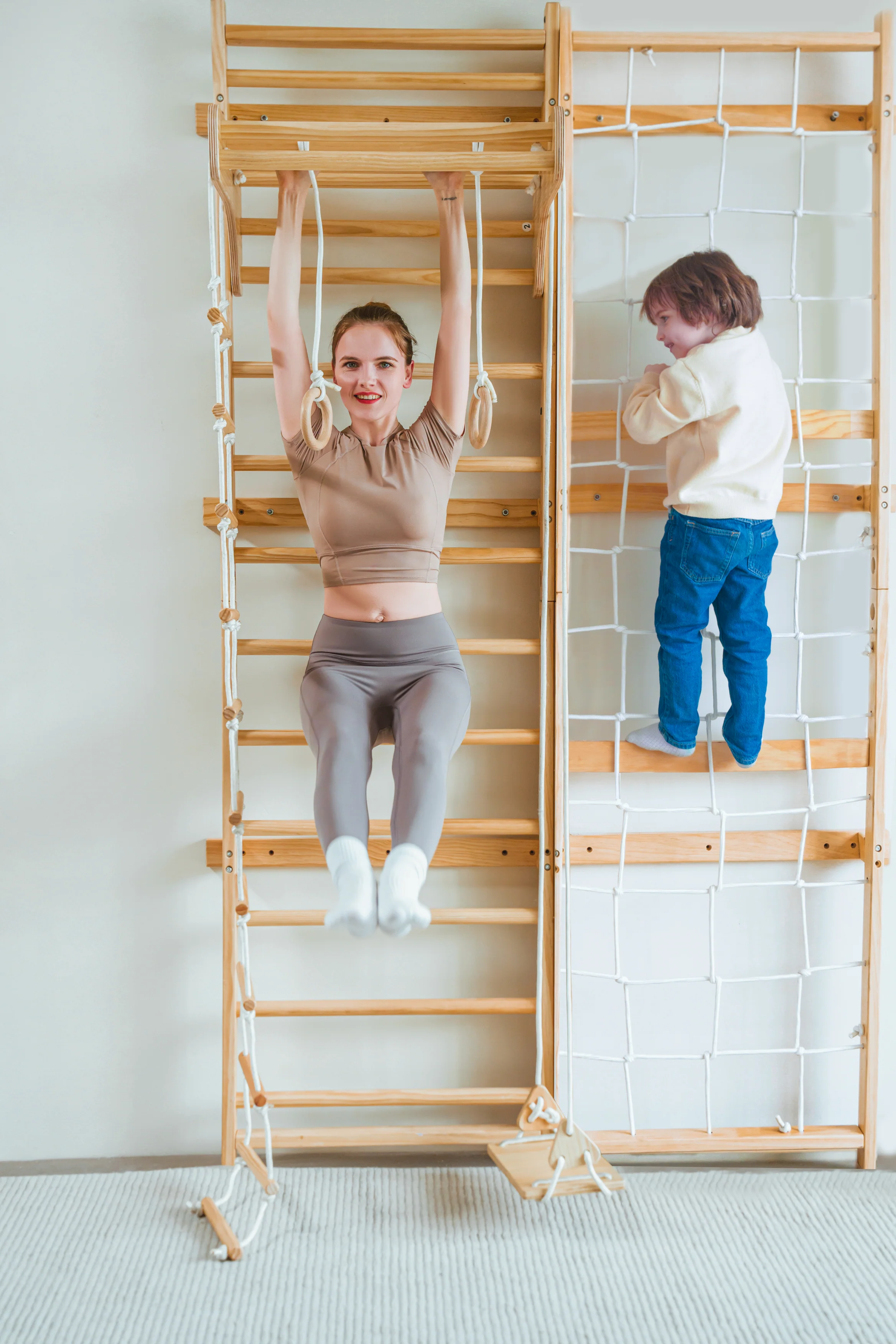Neem | Swedish Ladder & Rope Wall - 79" Height - Image 2