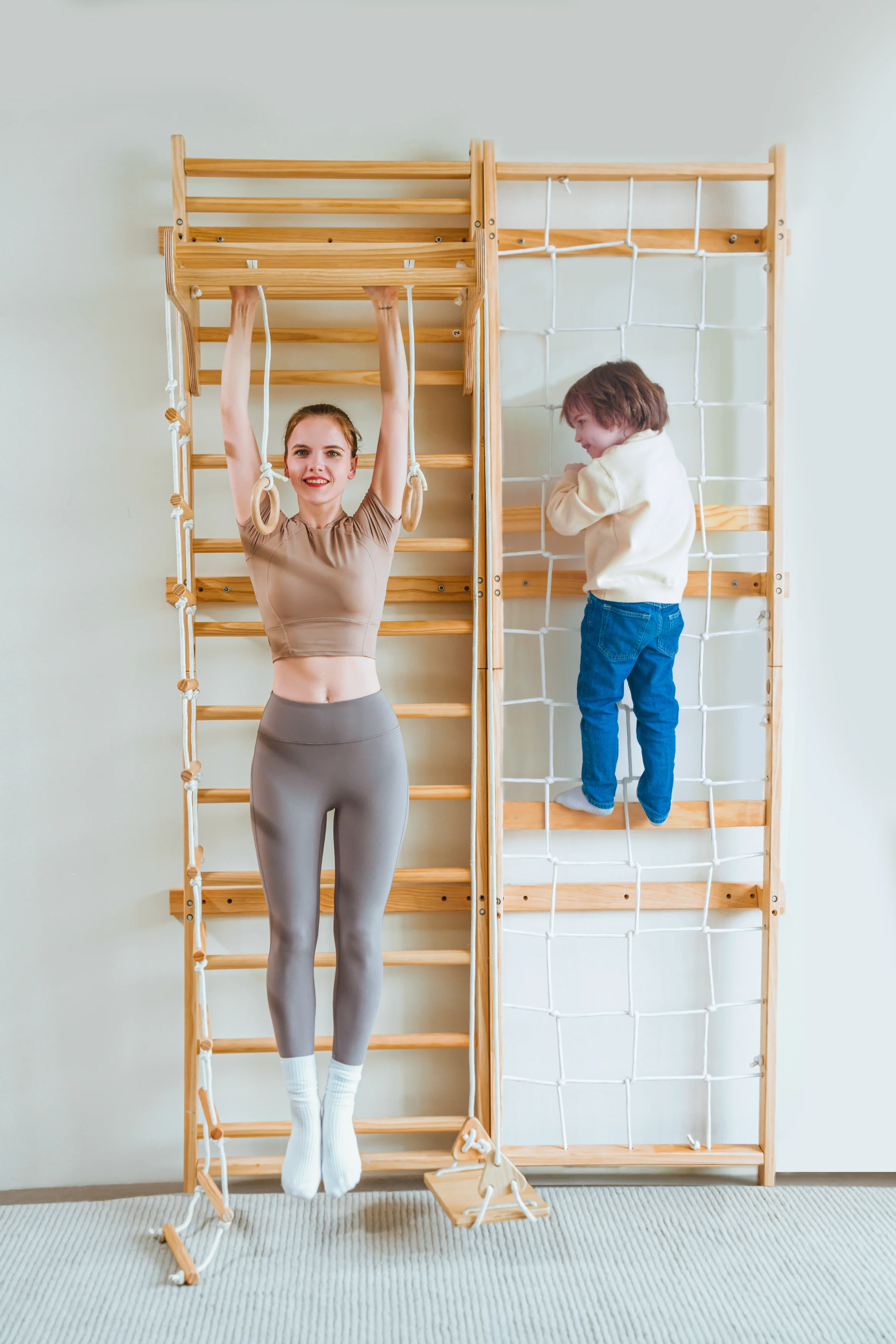 Neem | Swedish Ladder & Rope Wall - 79" Height - Image 3