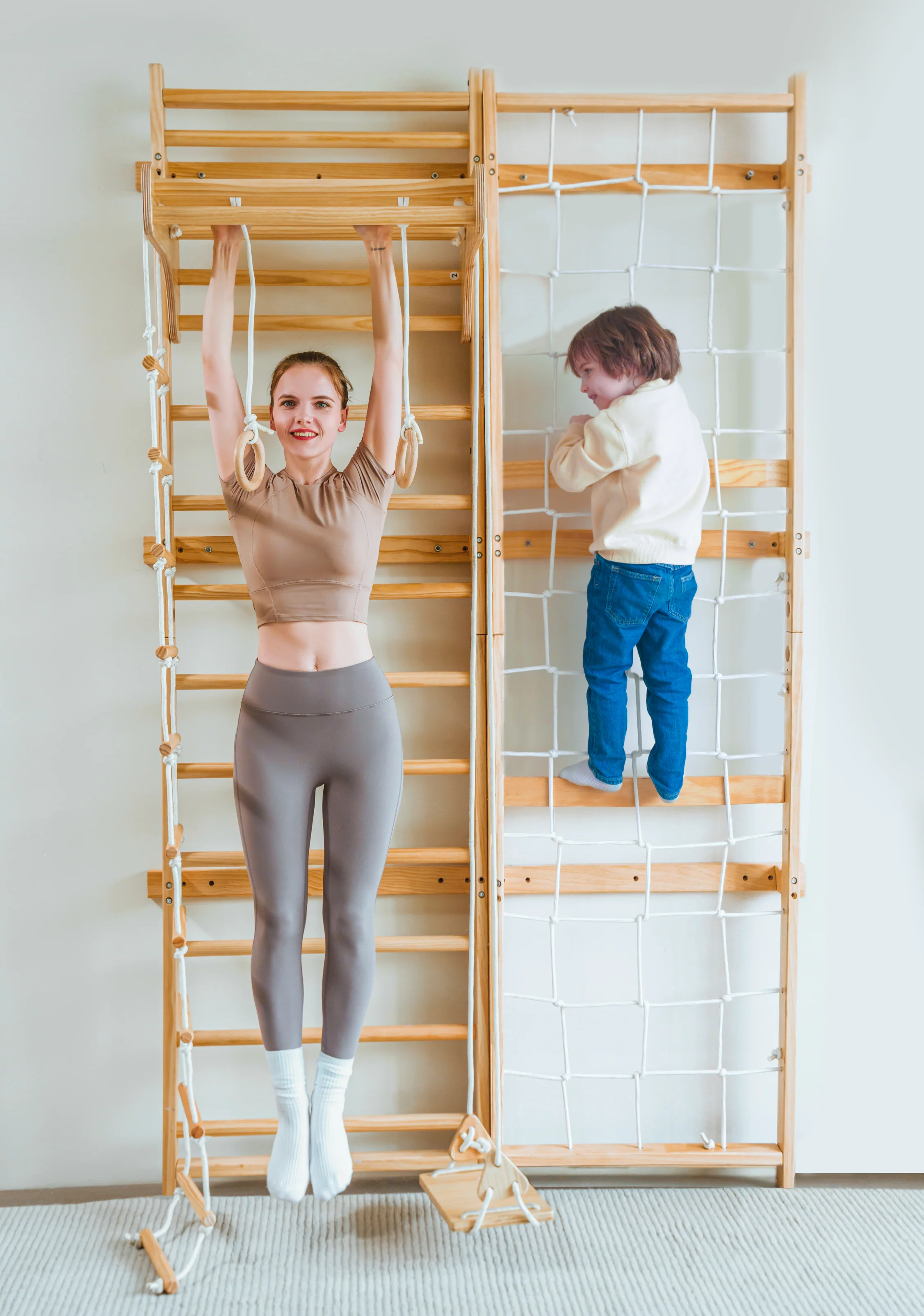 Neem | Swedish Ladder & Rope Wall - 79" Height - Image 4