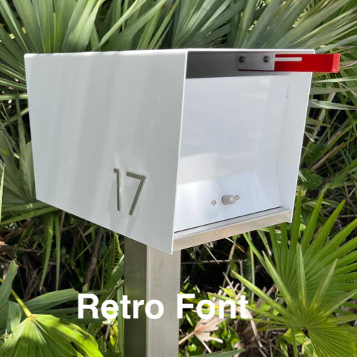 NEW!!!!   QUICK SHIP UptownBox in ARCTIC WHITE on WHITE - Modern Mailbox - Image 4