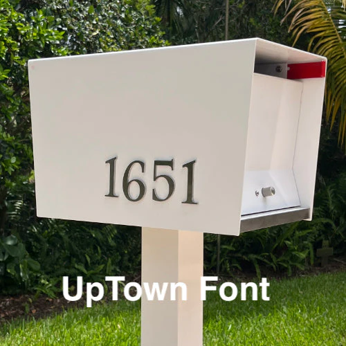 NEW!!!!   QUICK SHIP UptownBox in ARCTIC WHITE on WHITE - Modern Mailbox - Image 6