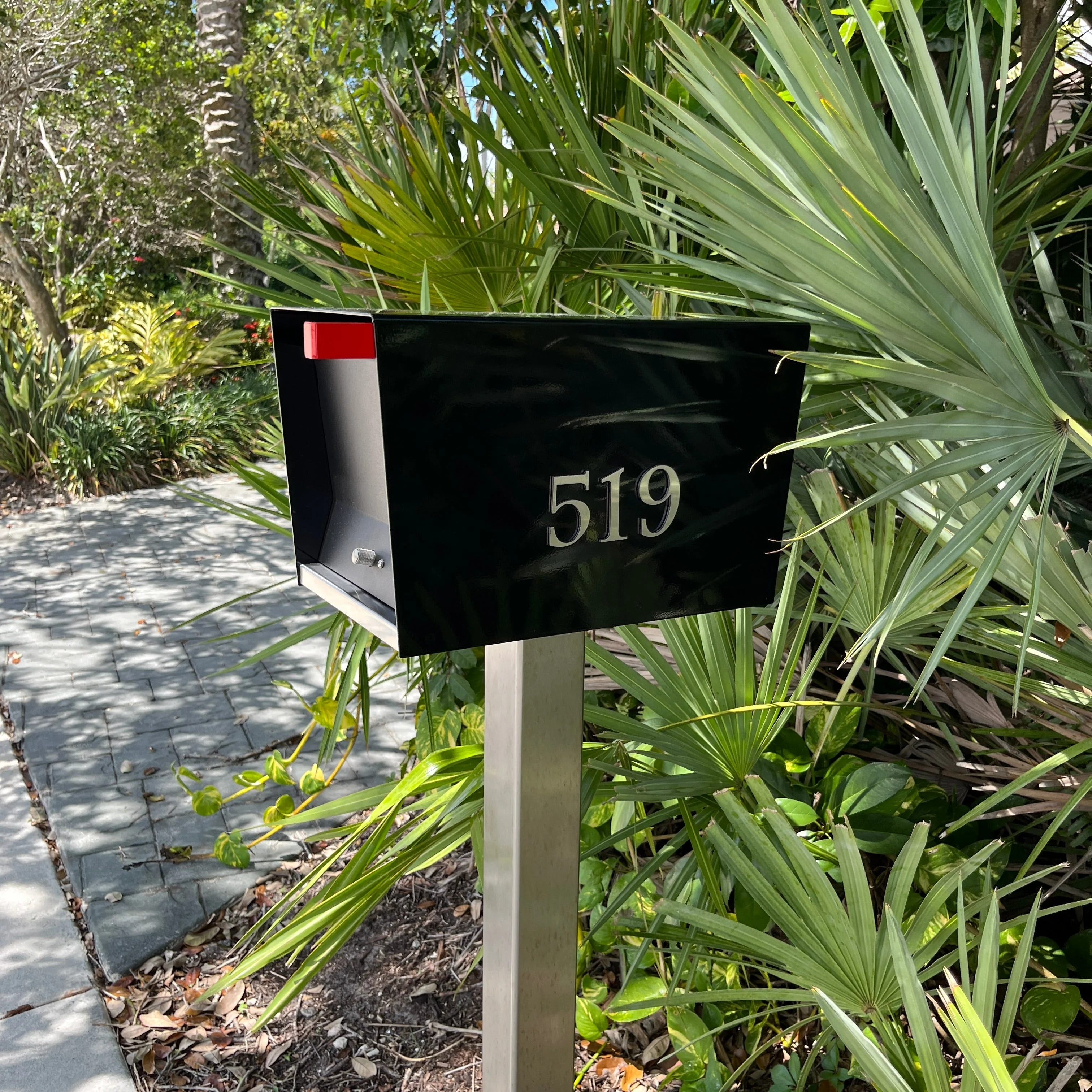 NEW!!!! QUICK SHIP UptownBox in JET BLACK on BLACK - Modern Mailbox - Image 11