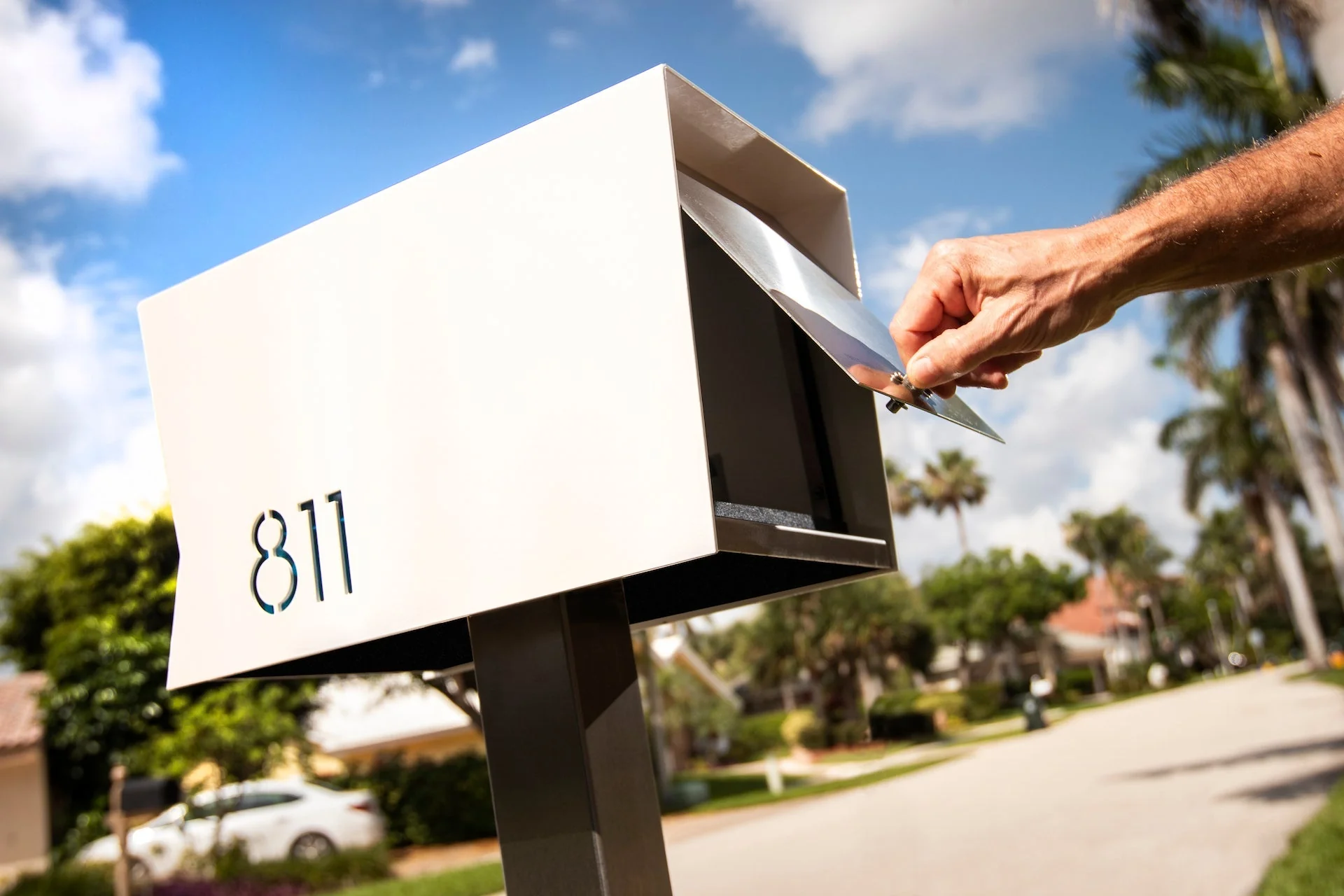 NEW!!!! QUICK SHIP UptownBox in JET BLACK on BLACK - Modern Mailbox - Image 16