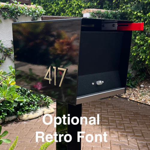 NEW!!!! QUICK SHIP UptownBox in JET BLACK on BLACK - Modern Mailbox - Image 4
