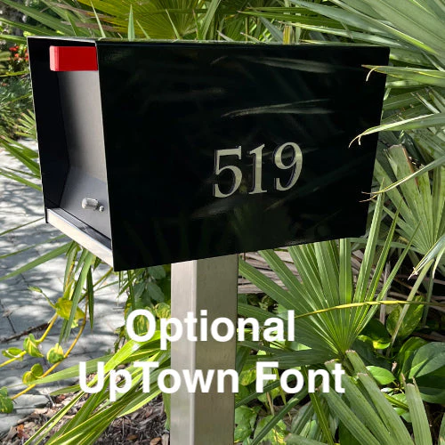 NEW!!!! QUICK SHIP UptownBox in JET BLACK on BLACK - Modern Mailbox - Image 6