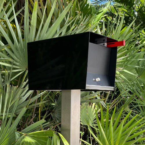 NEW!!!! QUICK SHIP UptownBox in JET BLACK on BLACK - Modern Mailbox - Image 8
